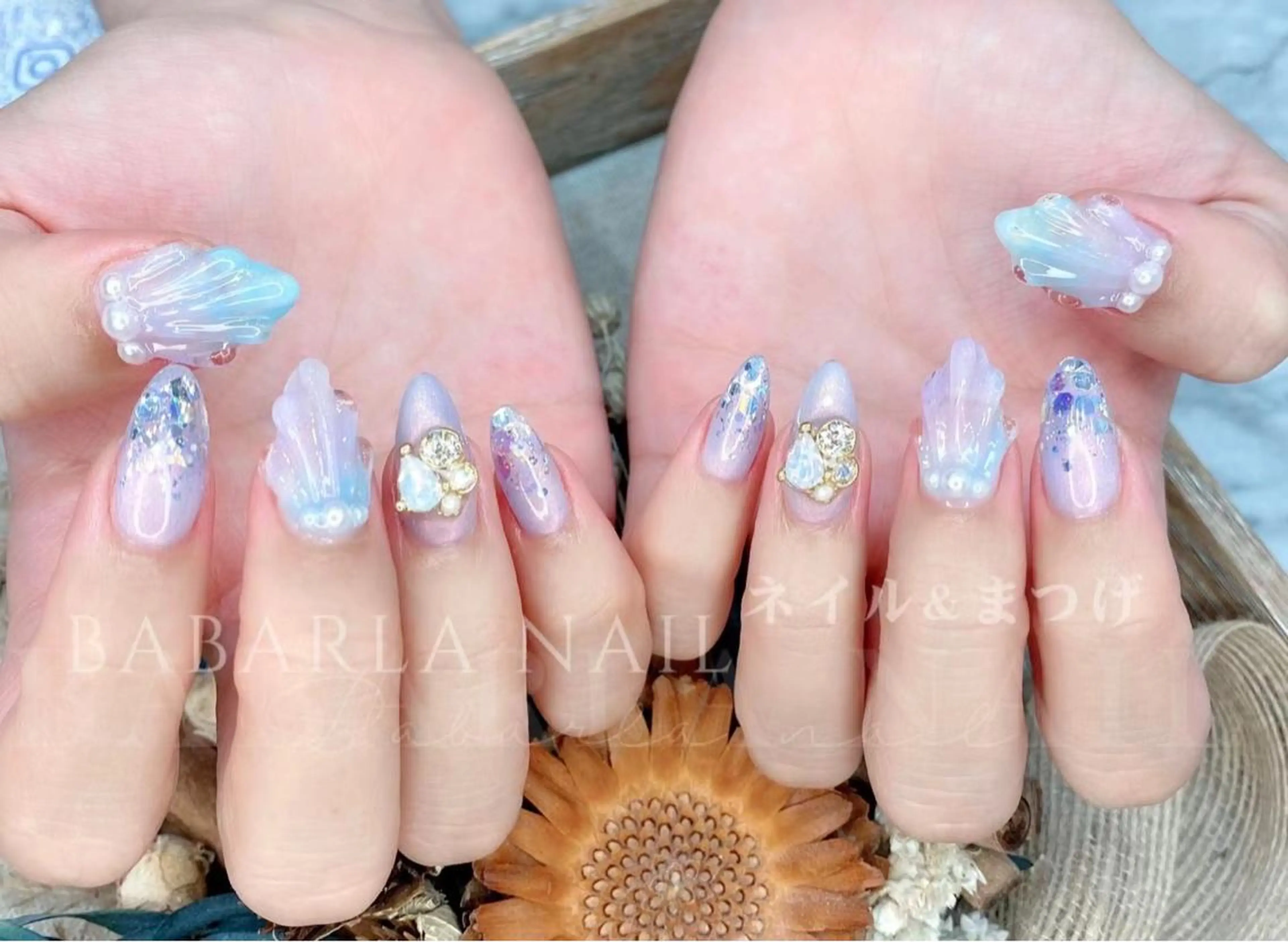 ネイル グラデーション ぷっくりネイル Babarla Nailのネイルデザイン