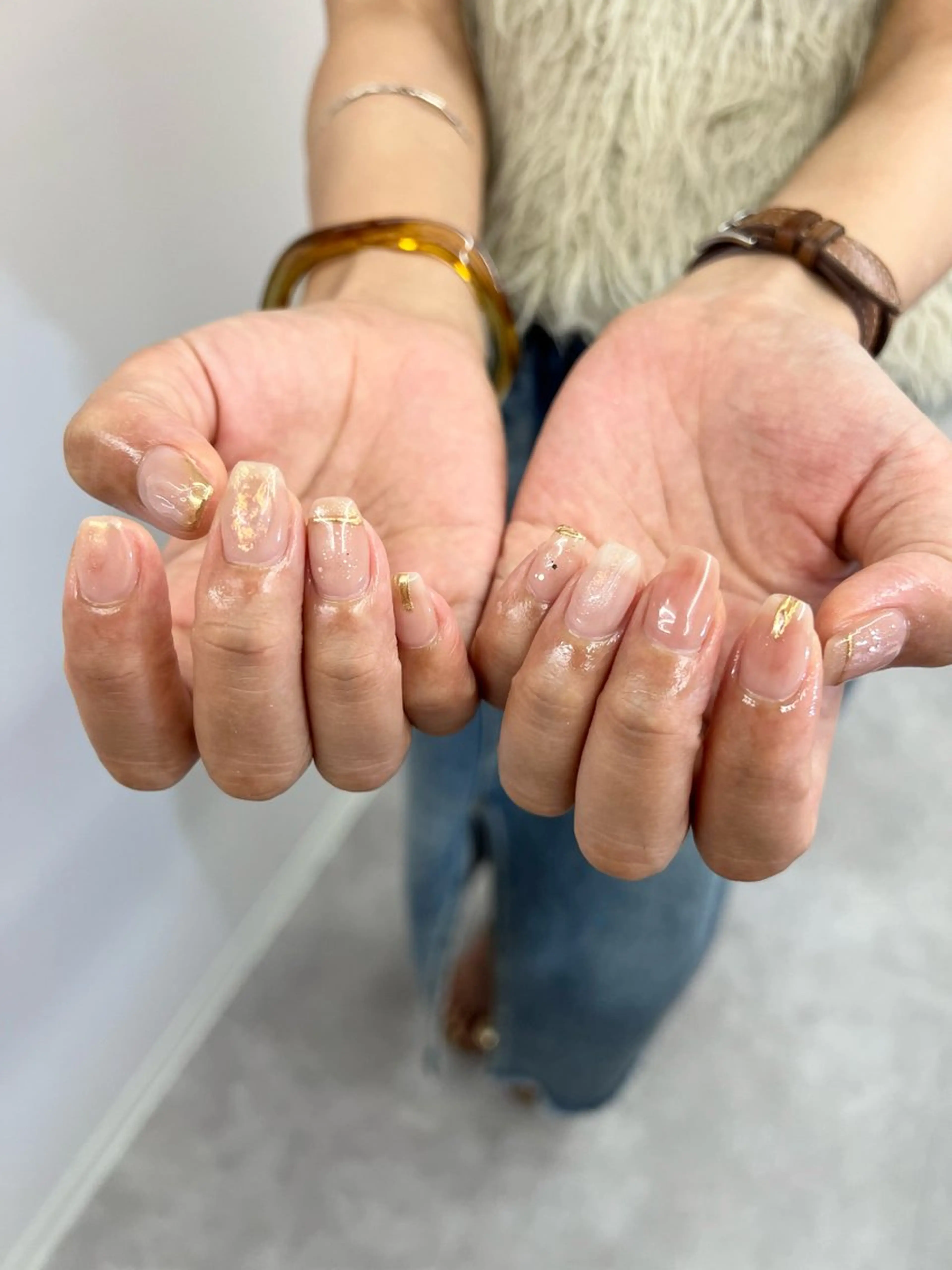 ネイル オーロラネイル ジェルネイル 韓国ネイル マグネットネイル ミラーネイル ハンドネイル ハンドケア Bana_ Nailのネイルデザイン