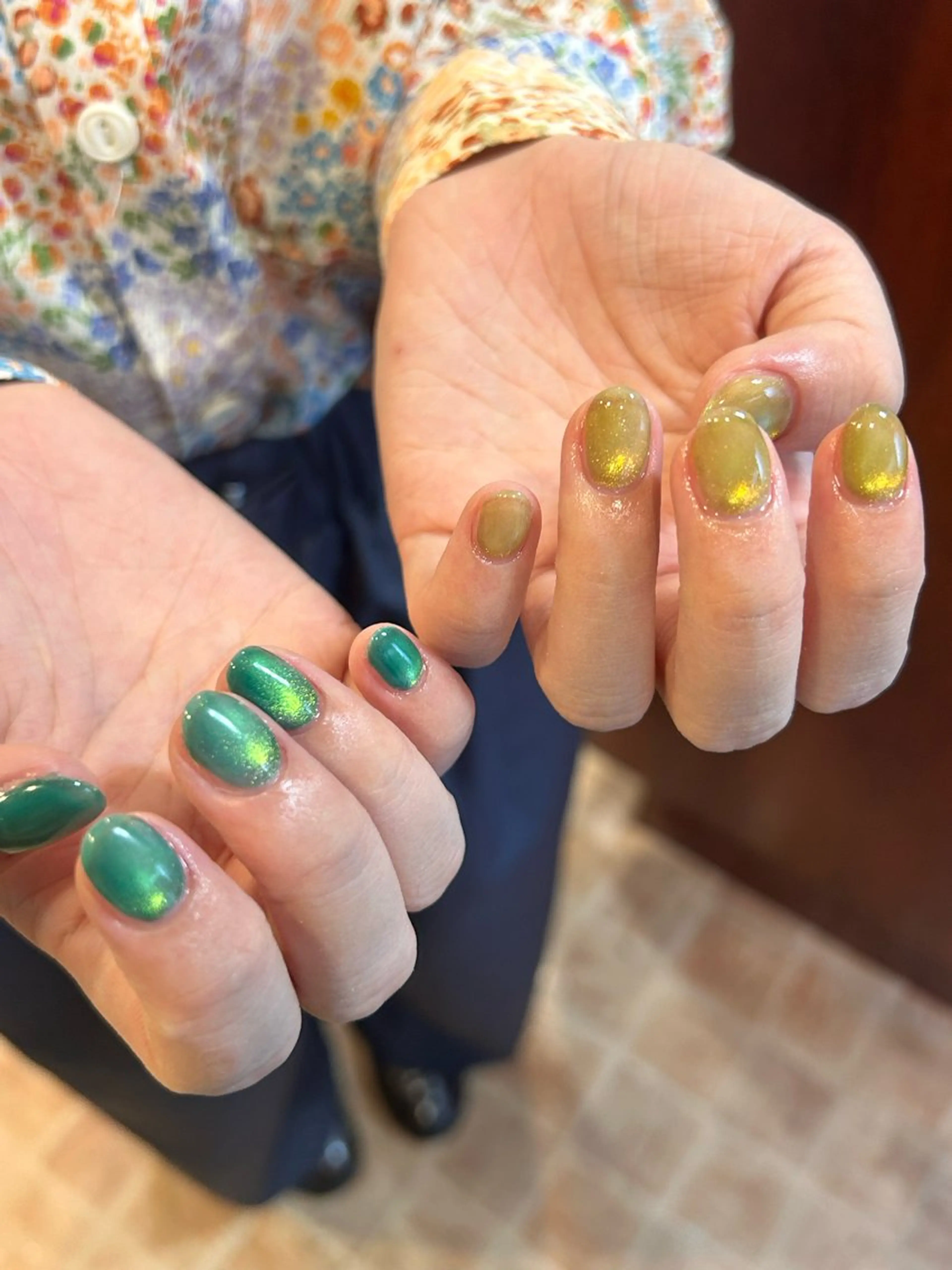 ネイル マグネットネイル マグネットワンカラー ワンカラーネイル 小野寺 千尋のネイルデザイン