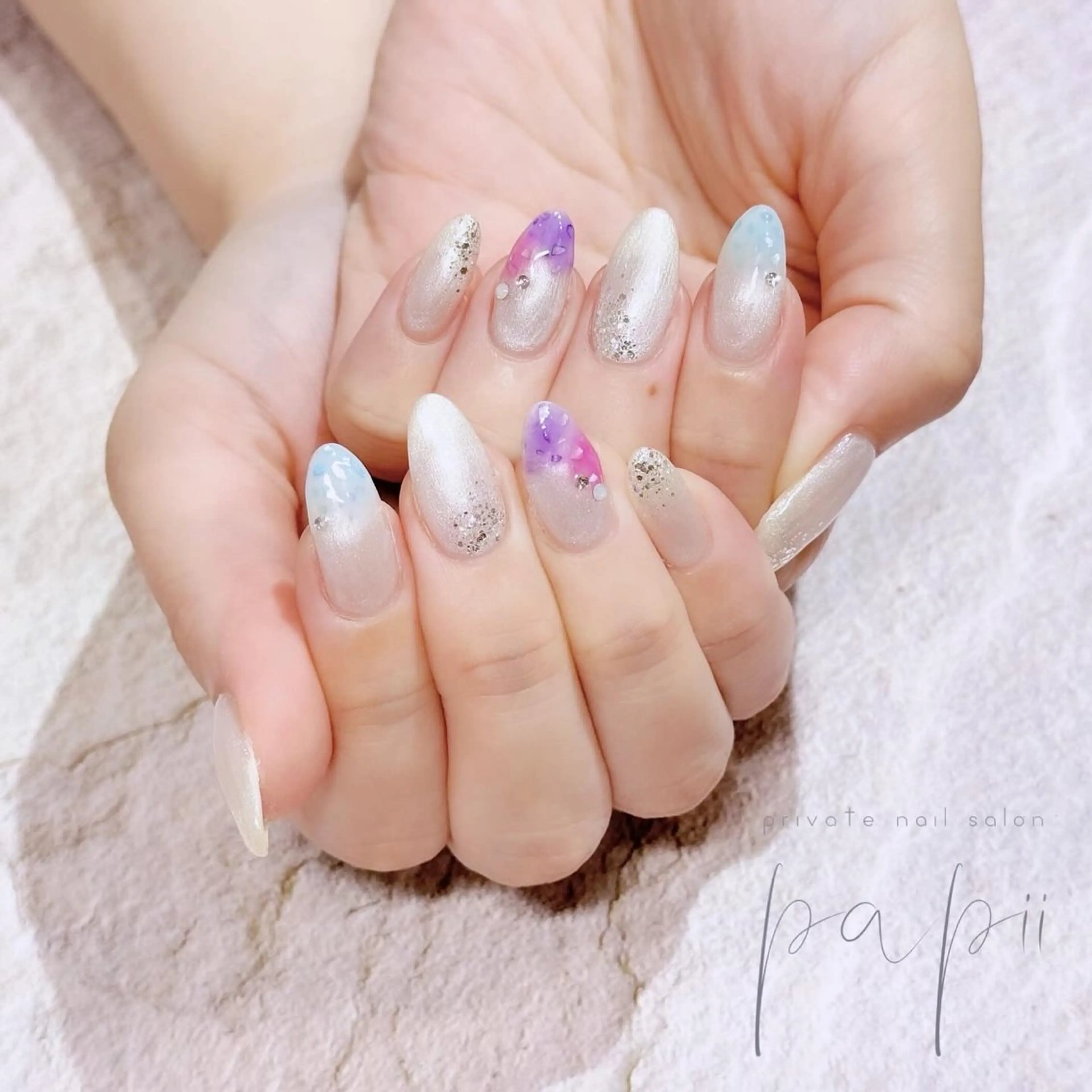 ネイル シンプルネイル ハンドネイル private nail salon papii所属・papii☆ kurodaのネイルデザイン