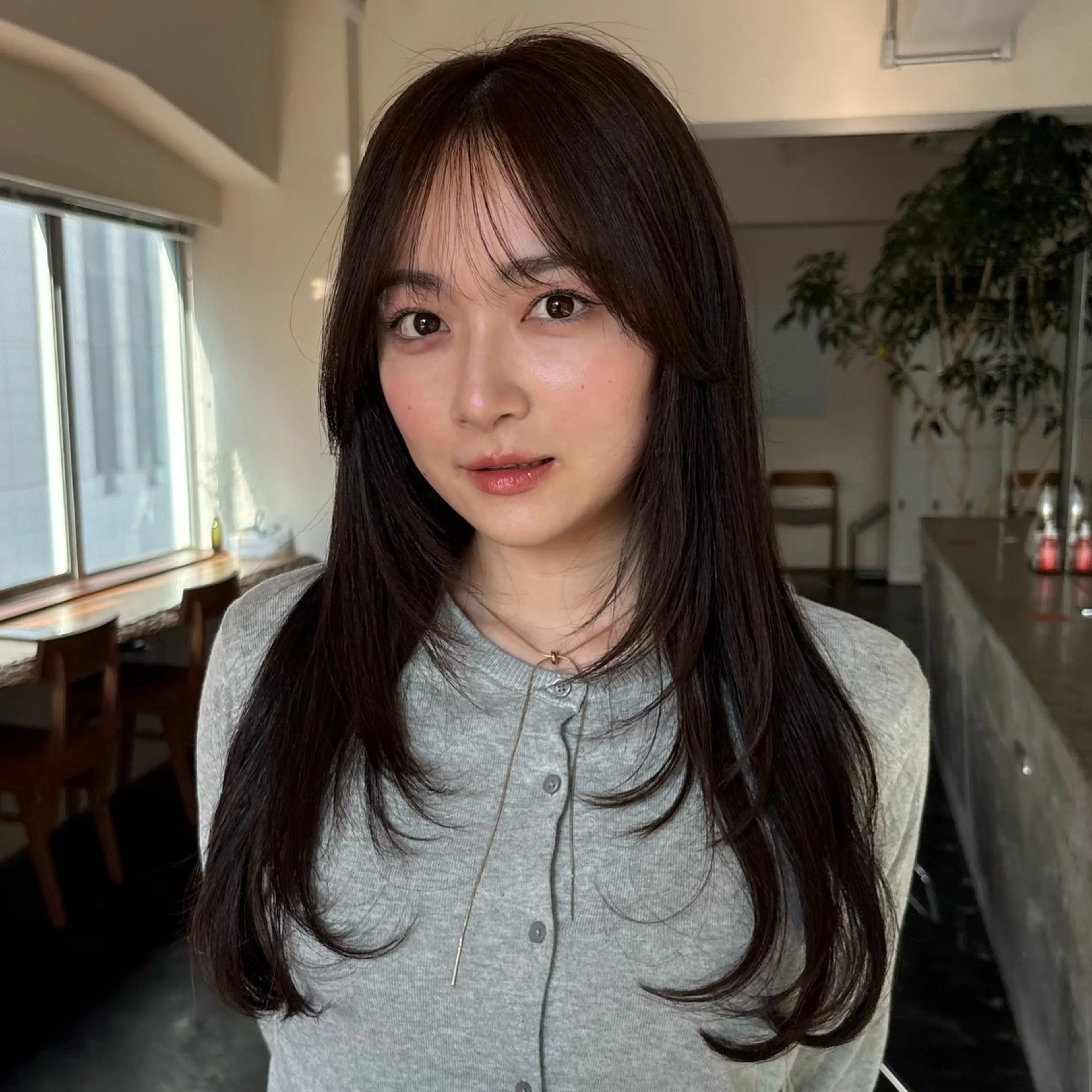 セミロング カット ヘアカラー トリートメント レイヤー/顔周り/ 透明感/ののか💞のヘアスタイル