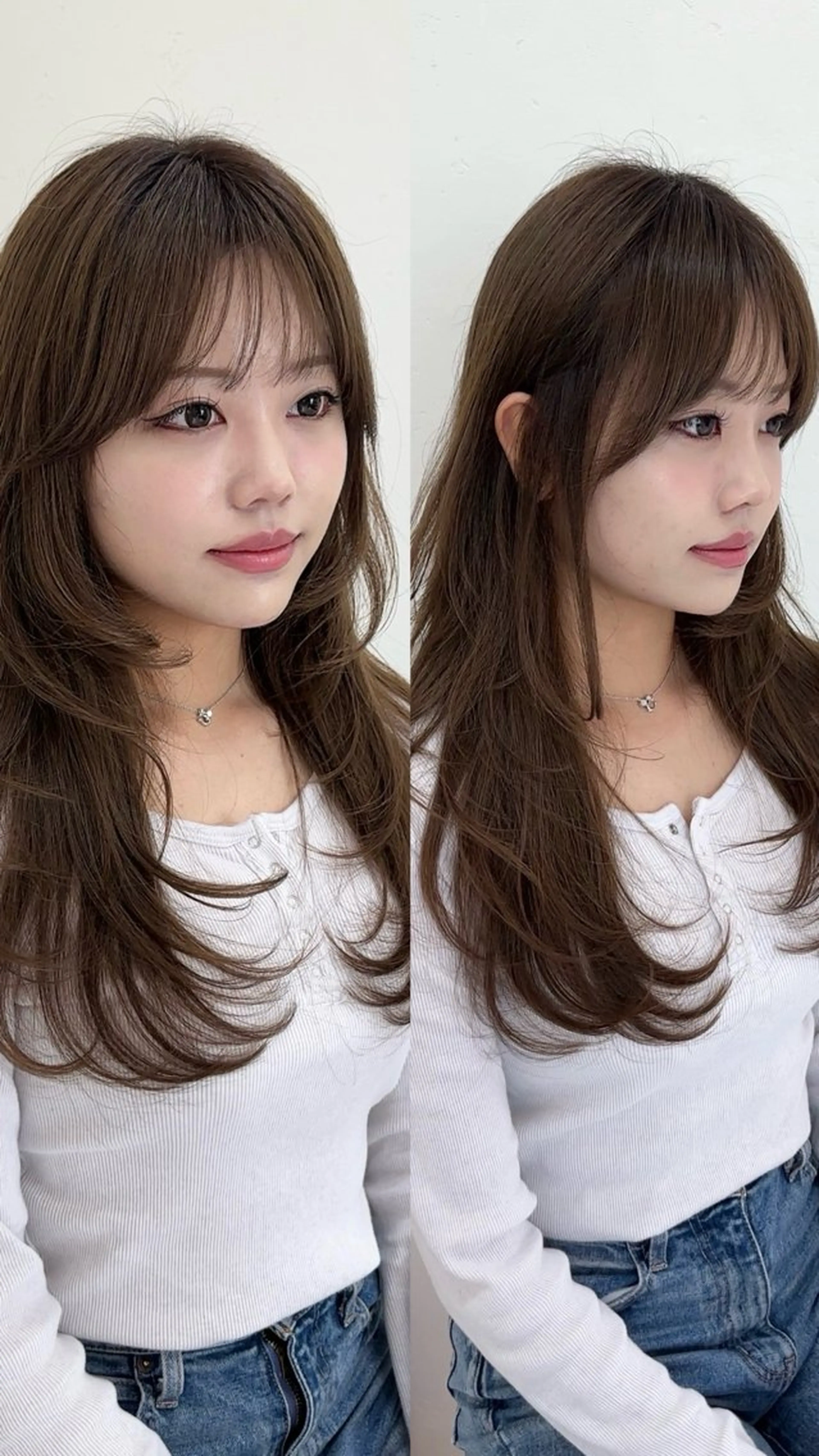 ロング ヘアアレンジ レイヤーカット 柳堀 日菜のマツエク・マツパデザイン