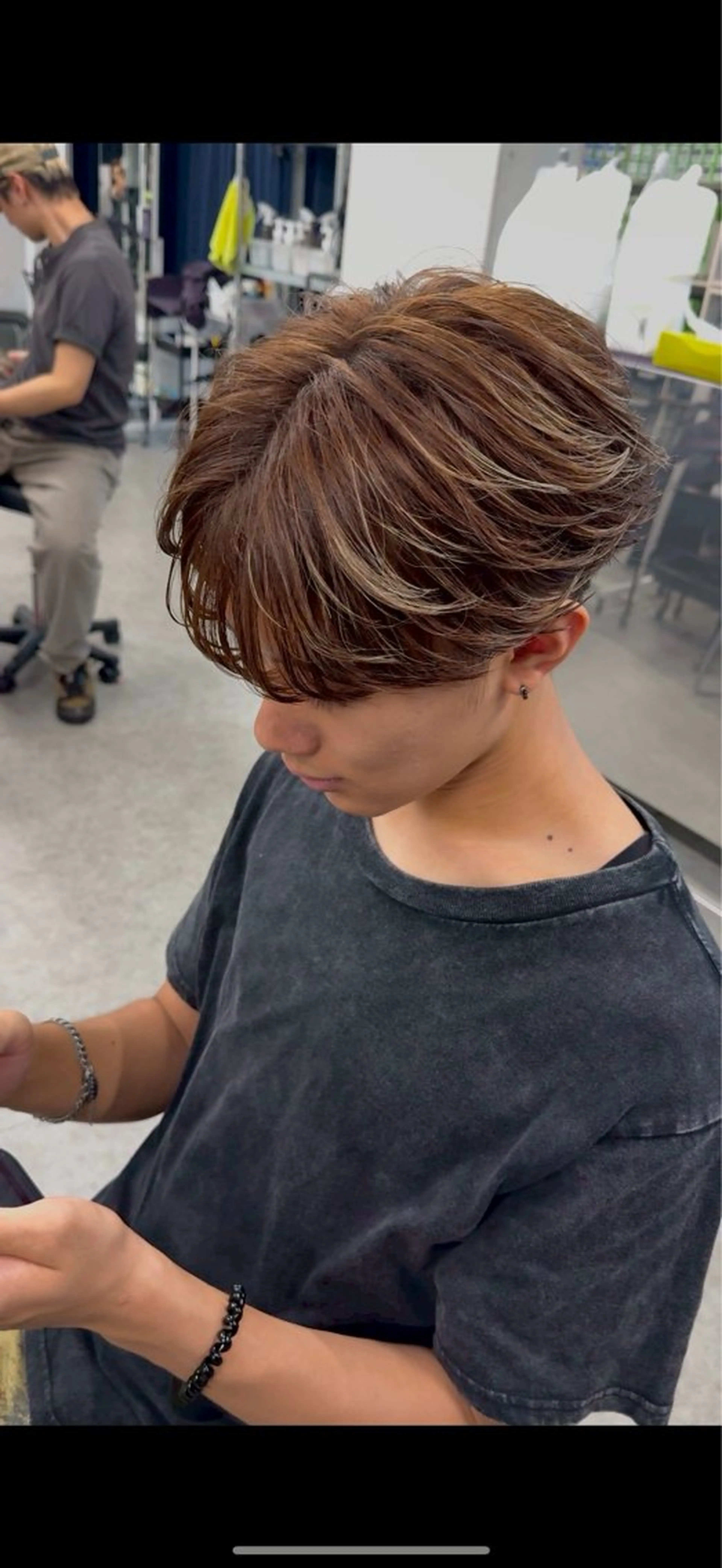 カラー パーマ メンズ 笹原 琴美のヘアスタイル