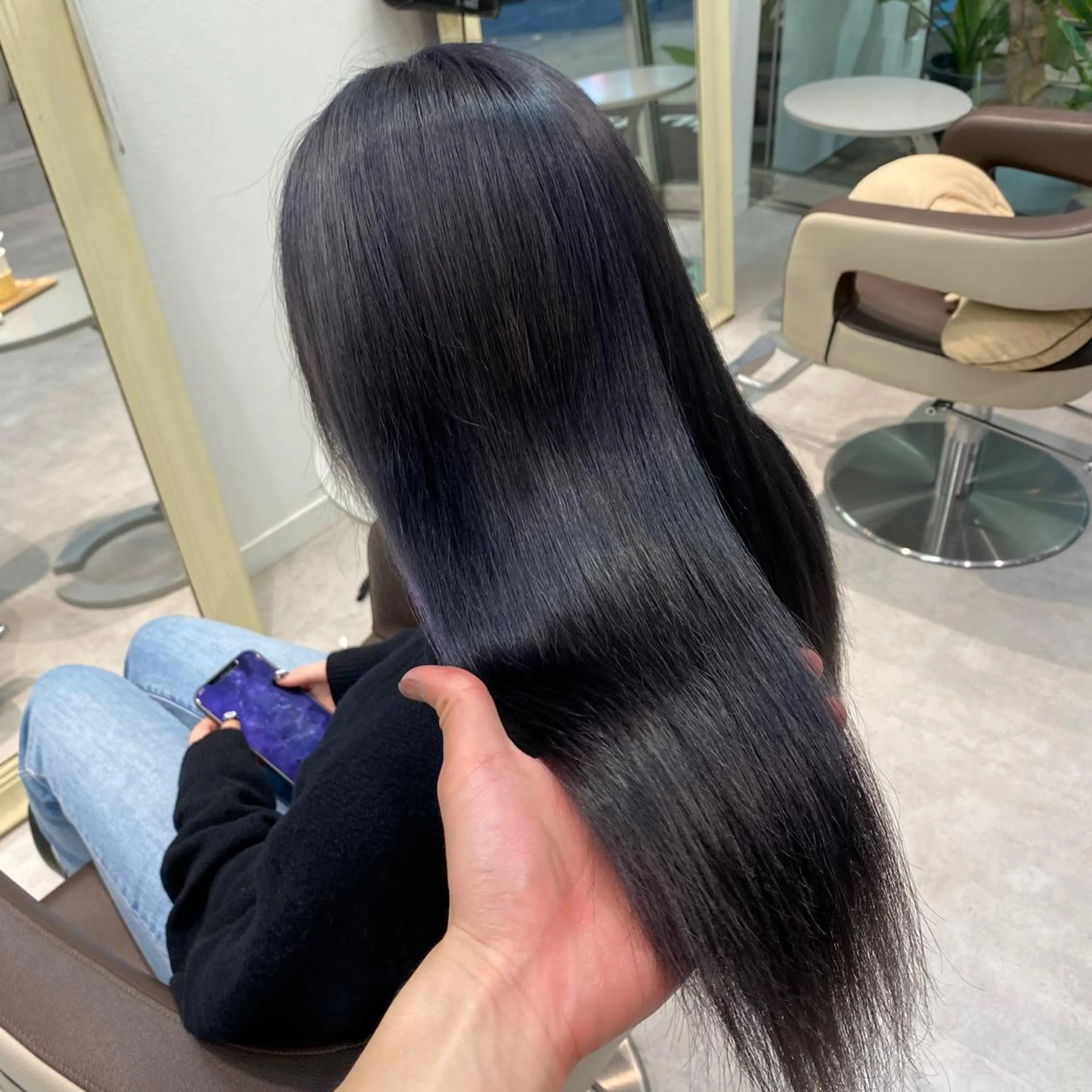 セミロング カラー パープルカラー 町田縮毛矯正/ 髪質改善/美髪特化のヘアスタイル
