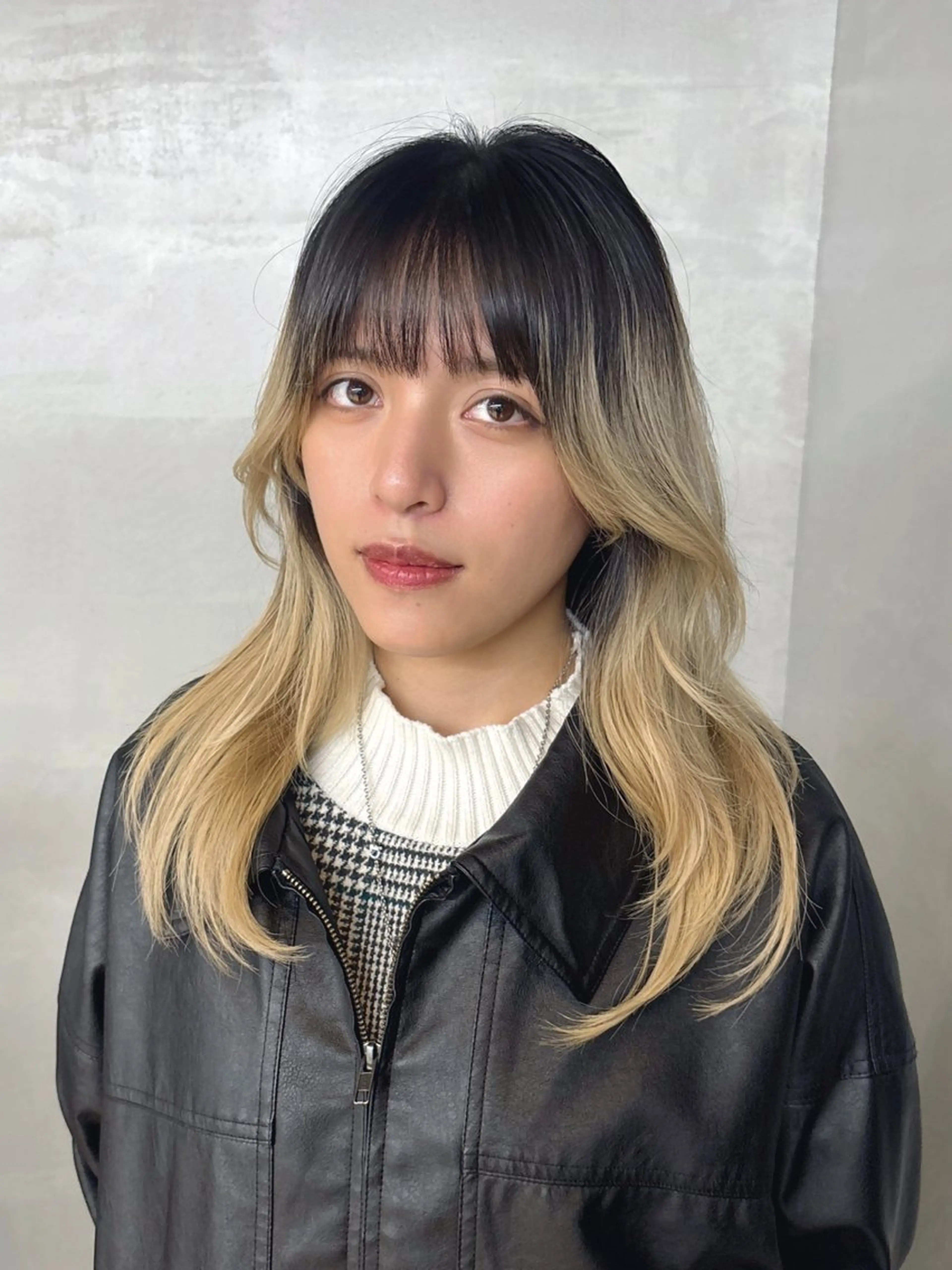 ロング ボブ 顔まわりレイヤー 顔周りカット ハッシュカット レイヤーカット 👑似合わせレイヤー が好評👑佐久田のヘアスタイル