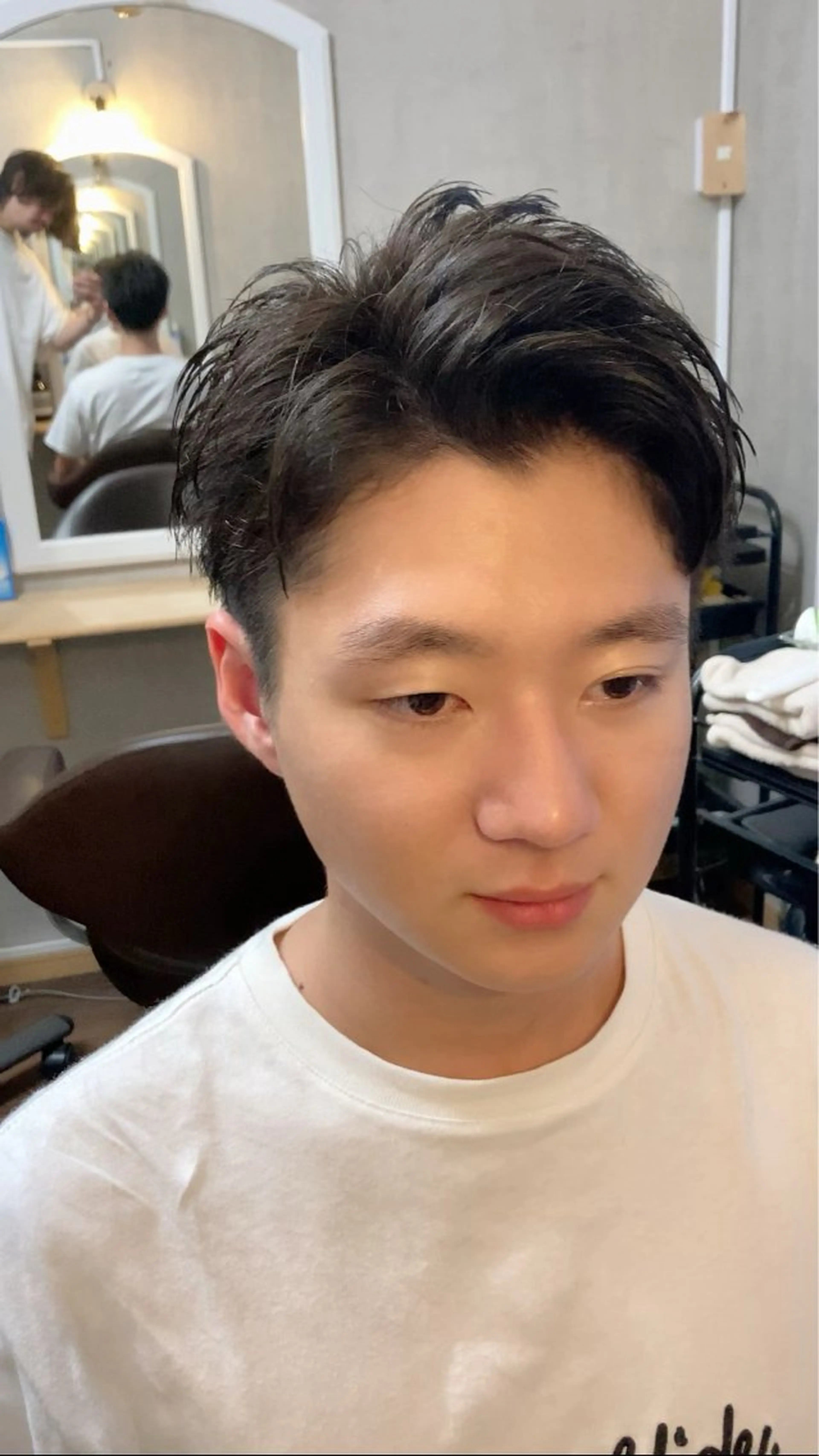 ショート メンズ アップバング ツーブロック カット 完全個室マンツーマン メンズサロン草野貴樹のヘアスタイル