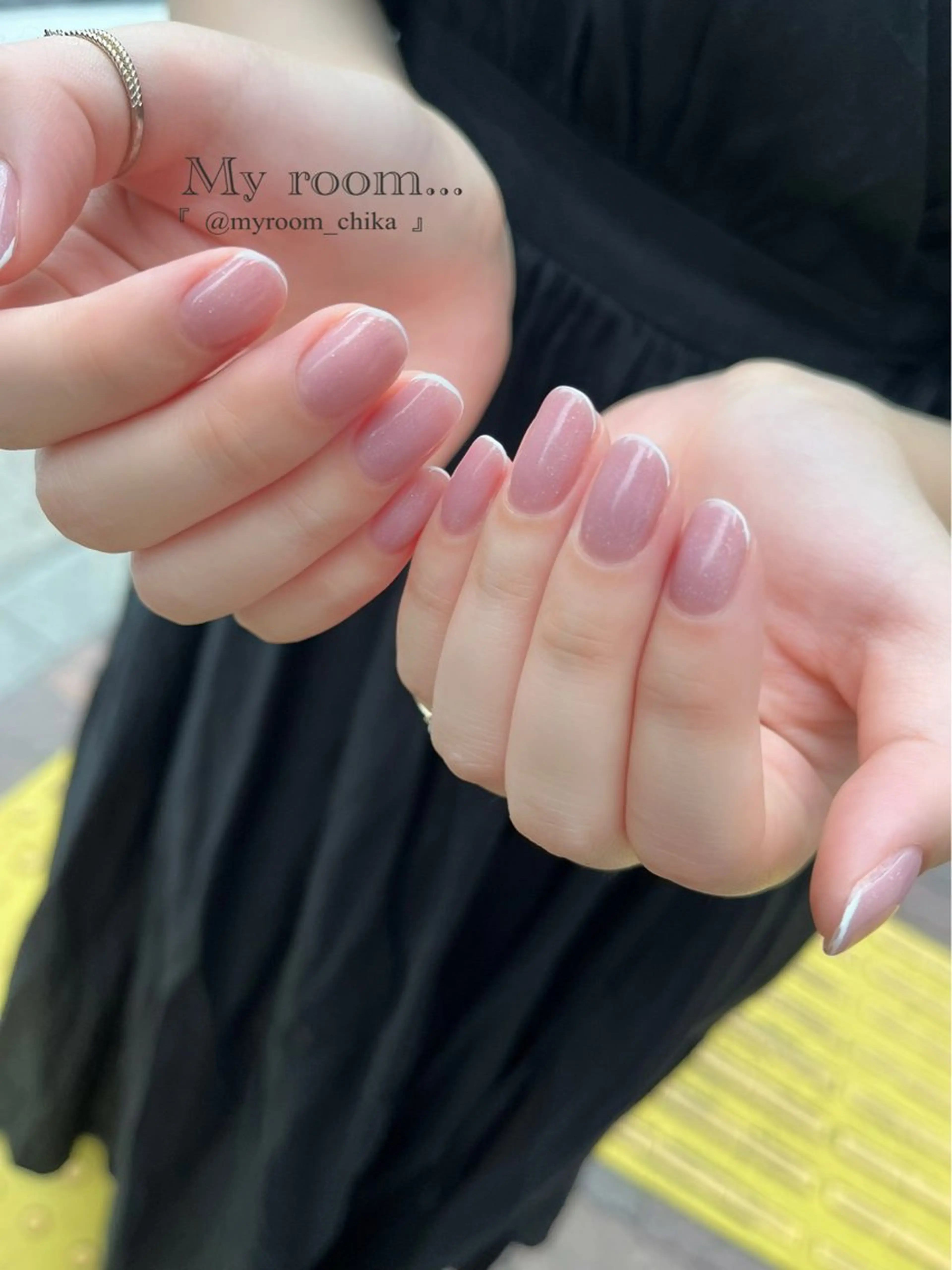 ネイル フレンチネイル オフィスネイル ワンカラーネイル ピンク Amua.facial salon所属・ネイル・ハーブ Amua.新宿御苑のエステ・リラクイメージ