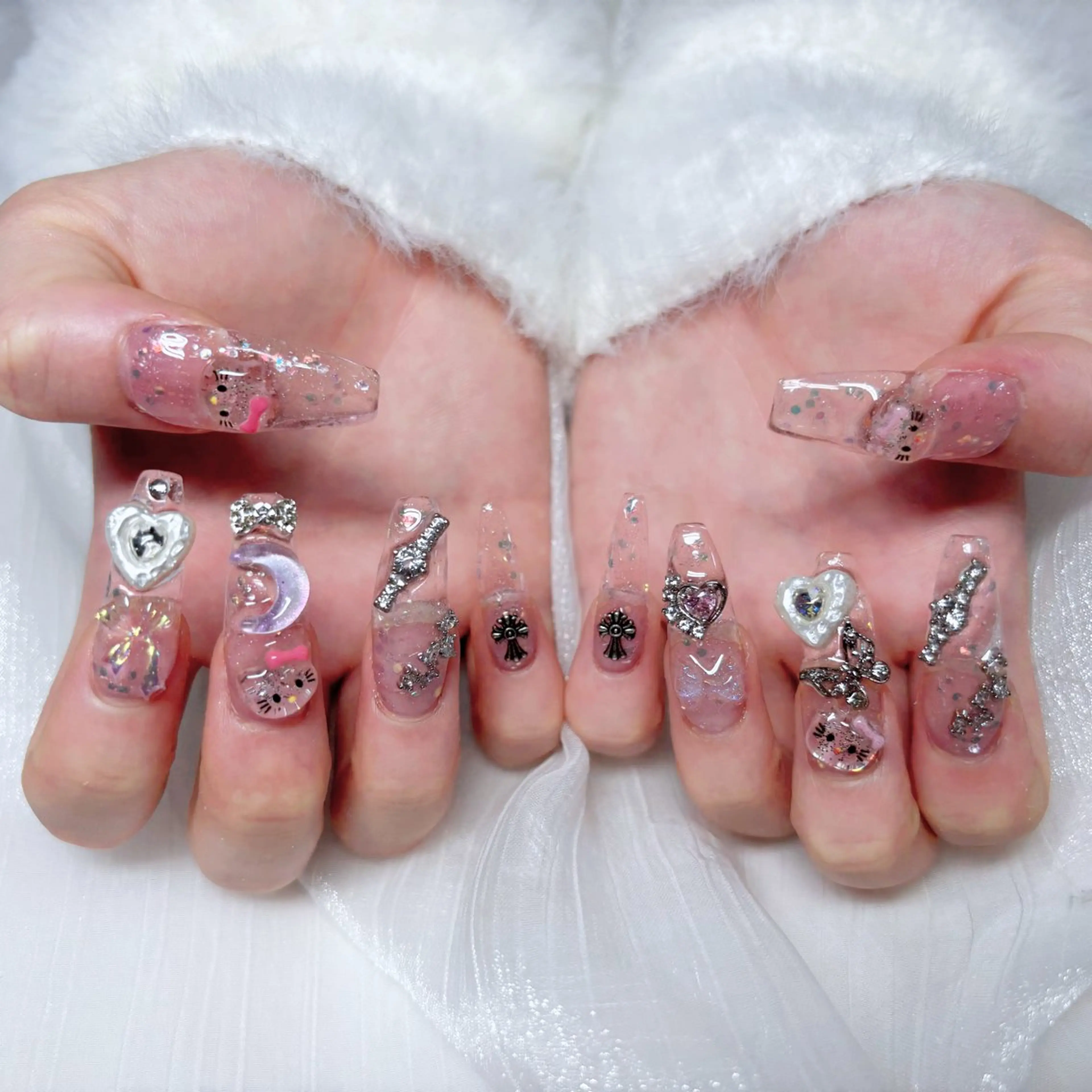 ネイル ハンドネイル H3 Nail Tsuki🦋💙のネイルデザイン