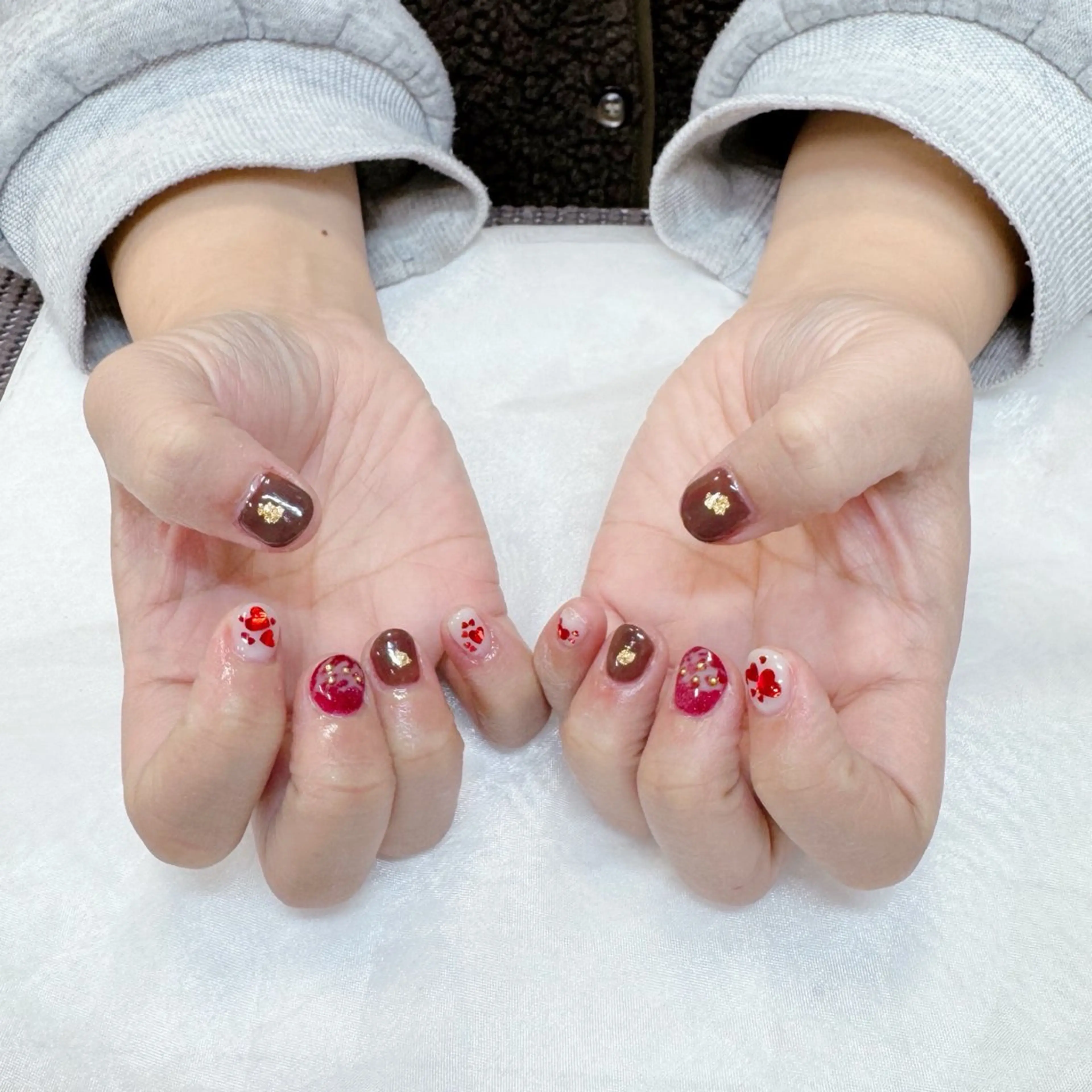ネイル ハート バレンタイン maruyasu. yのネイルデザイン