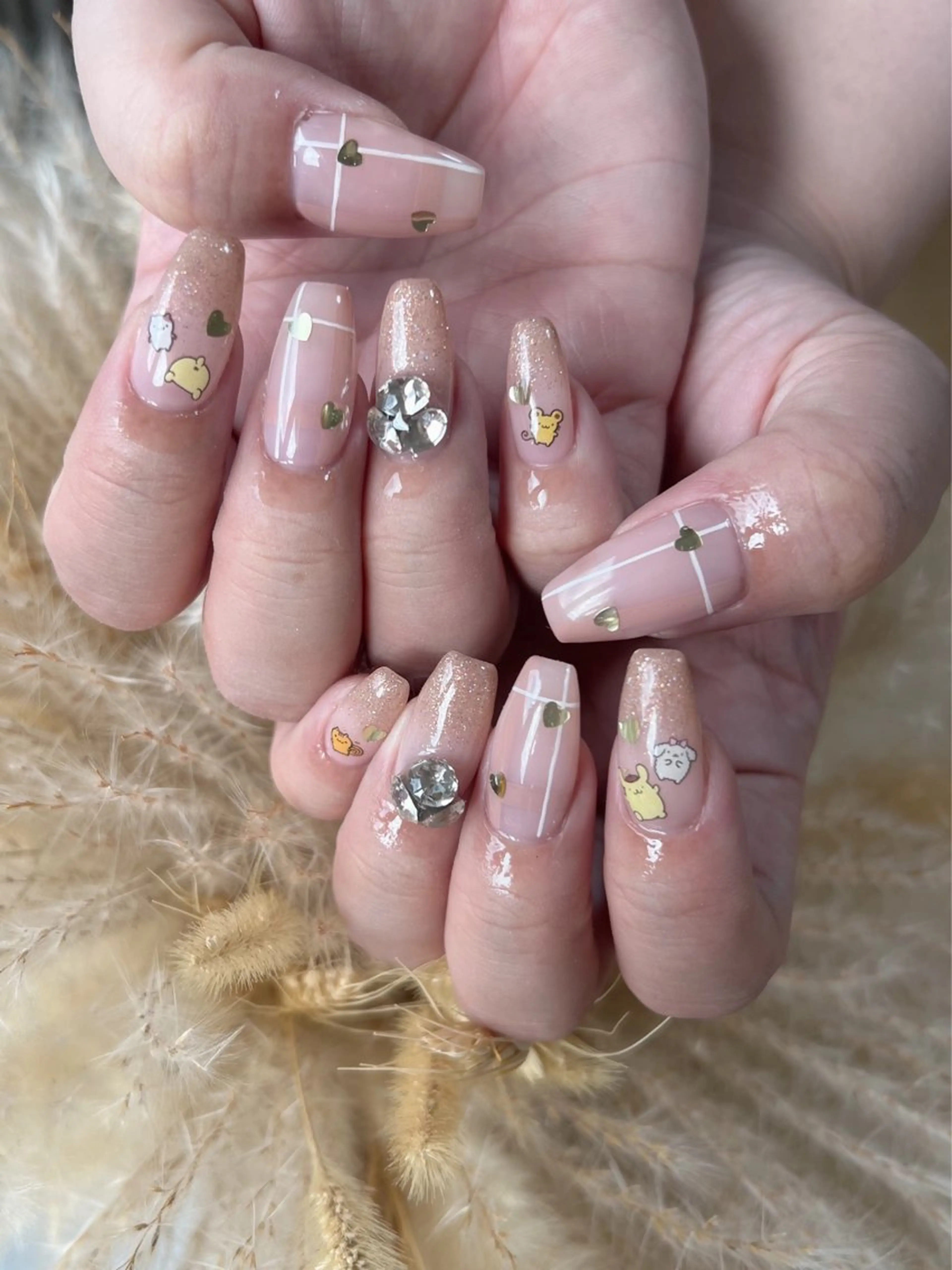 ネイル グラデーション ラメ(グリッター) ラメグラデーション 持ち込み ハンドネイル 川端 京香のネイルデザイン