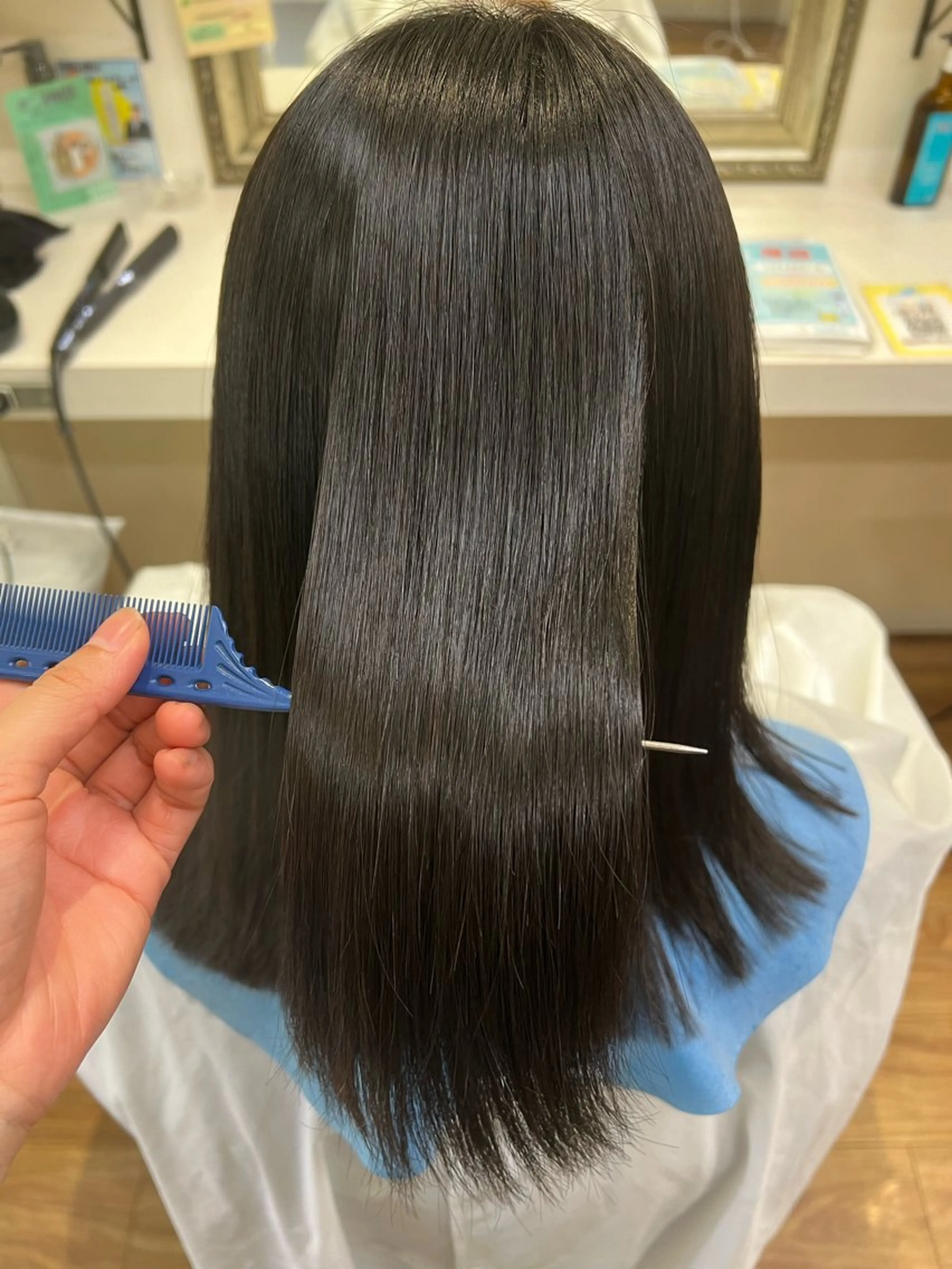 ミディアム 朝が楽になる艶髪縮毛 ✨中稲明梨のヘアスタイル