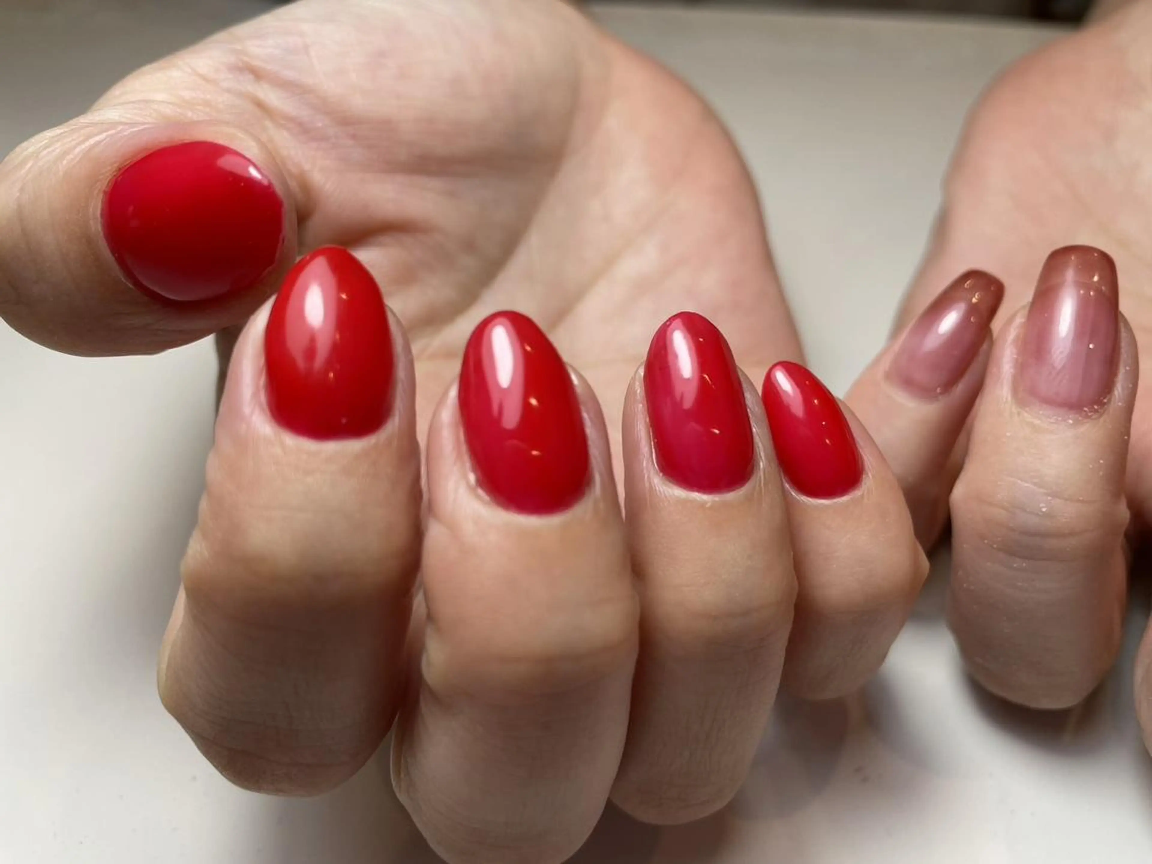 ネイル ワンカラーネイル ぷっくりネイル akiko Itoのネイルデザイン