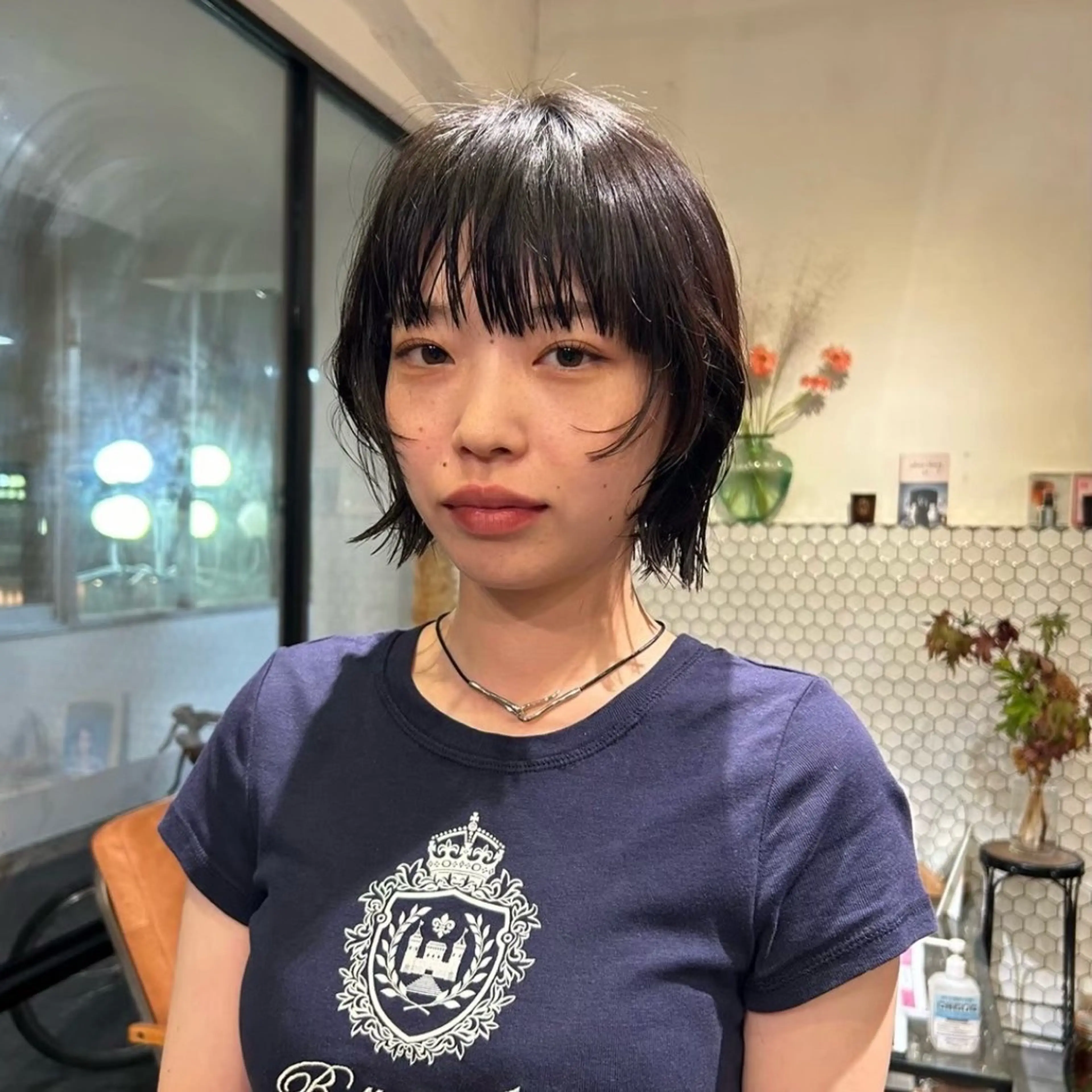 ショート ボブ レイヤーカット 市川 蘭のヘアスタイル