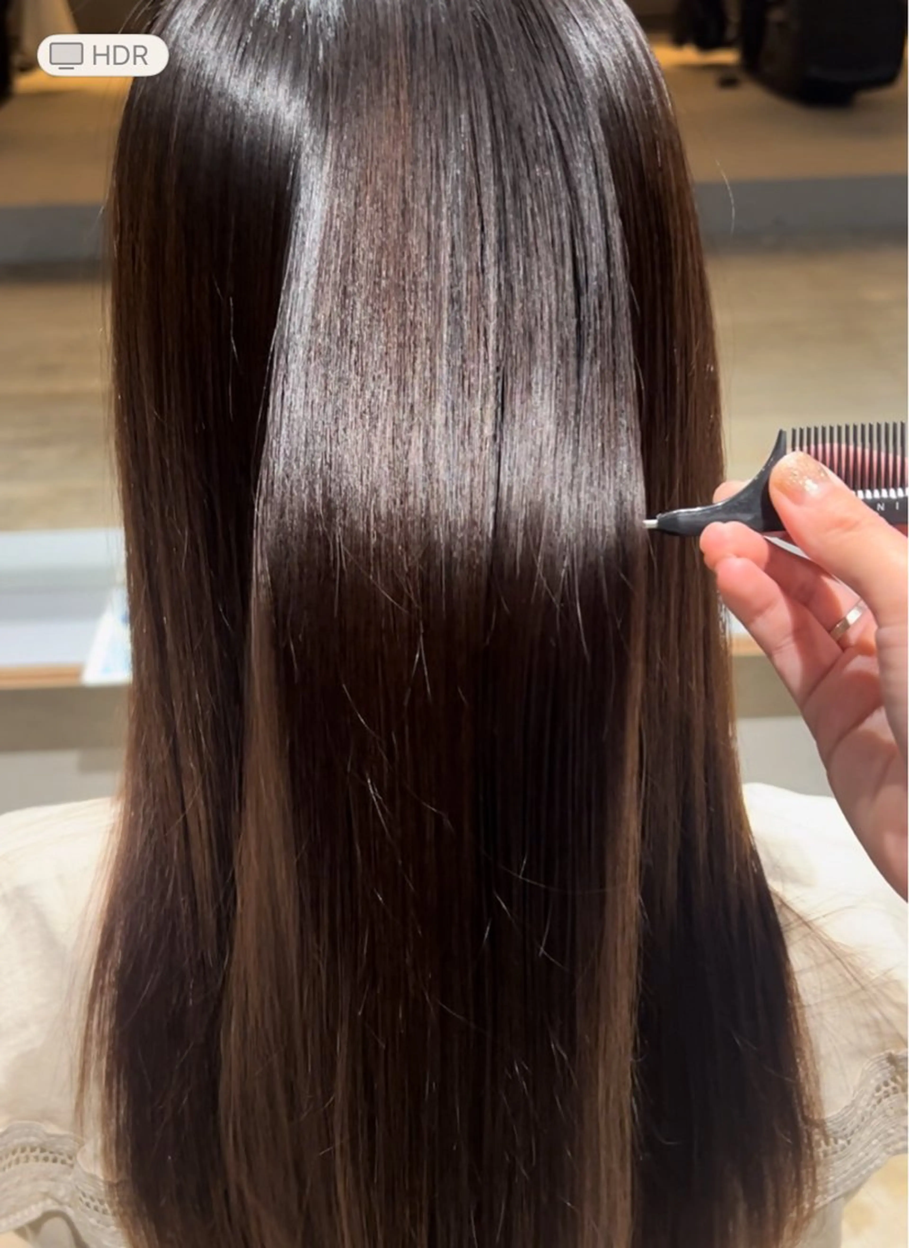 ロング 縮毛矯正 酸性ストレート 縮毛矯正 玉置 七海のヘアスタイル