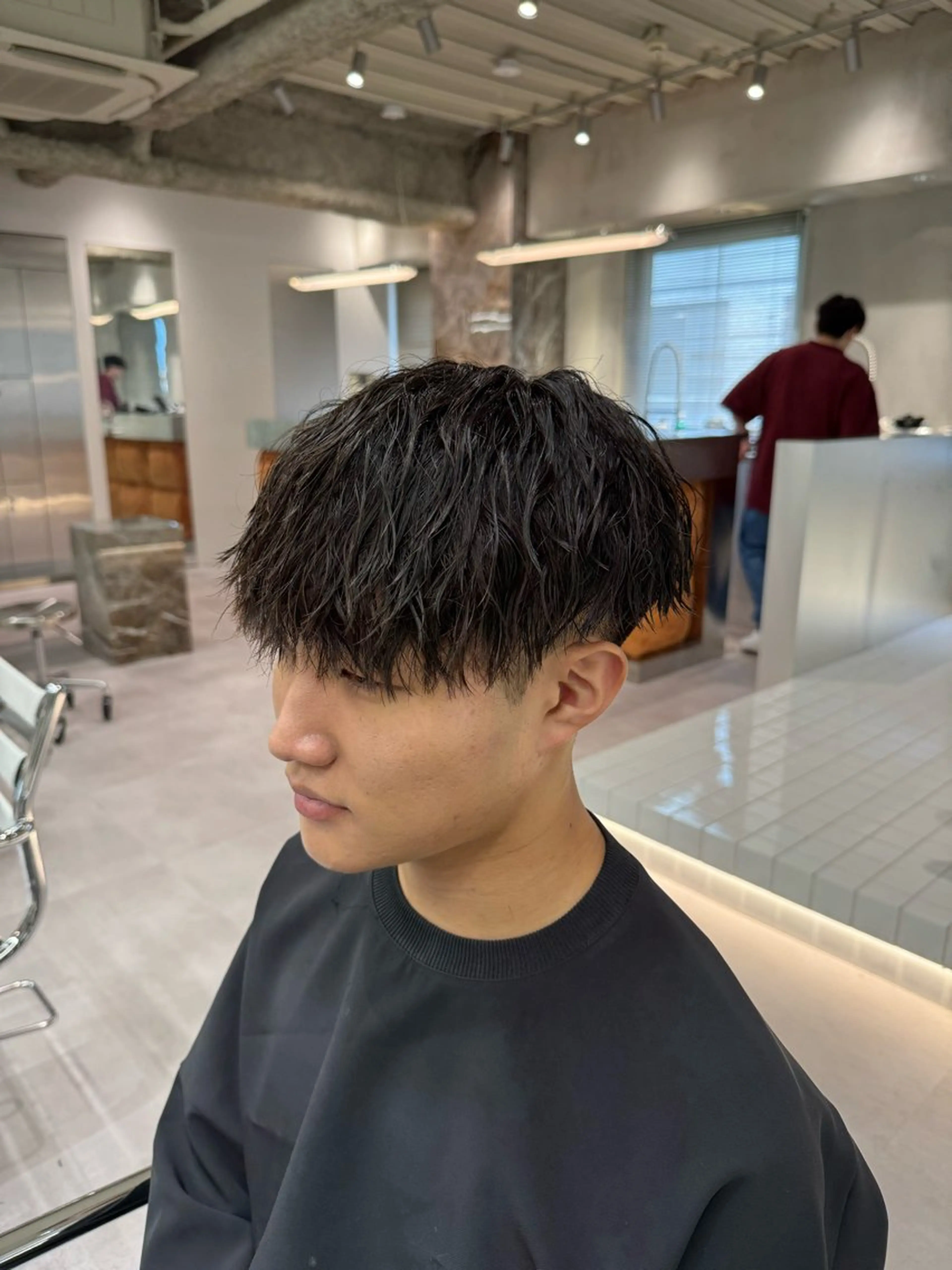 ショート パーマ メンズ 波巻きスパイラルパー マ/シャドウパーマ駿のヘアスタイル