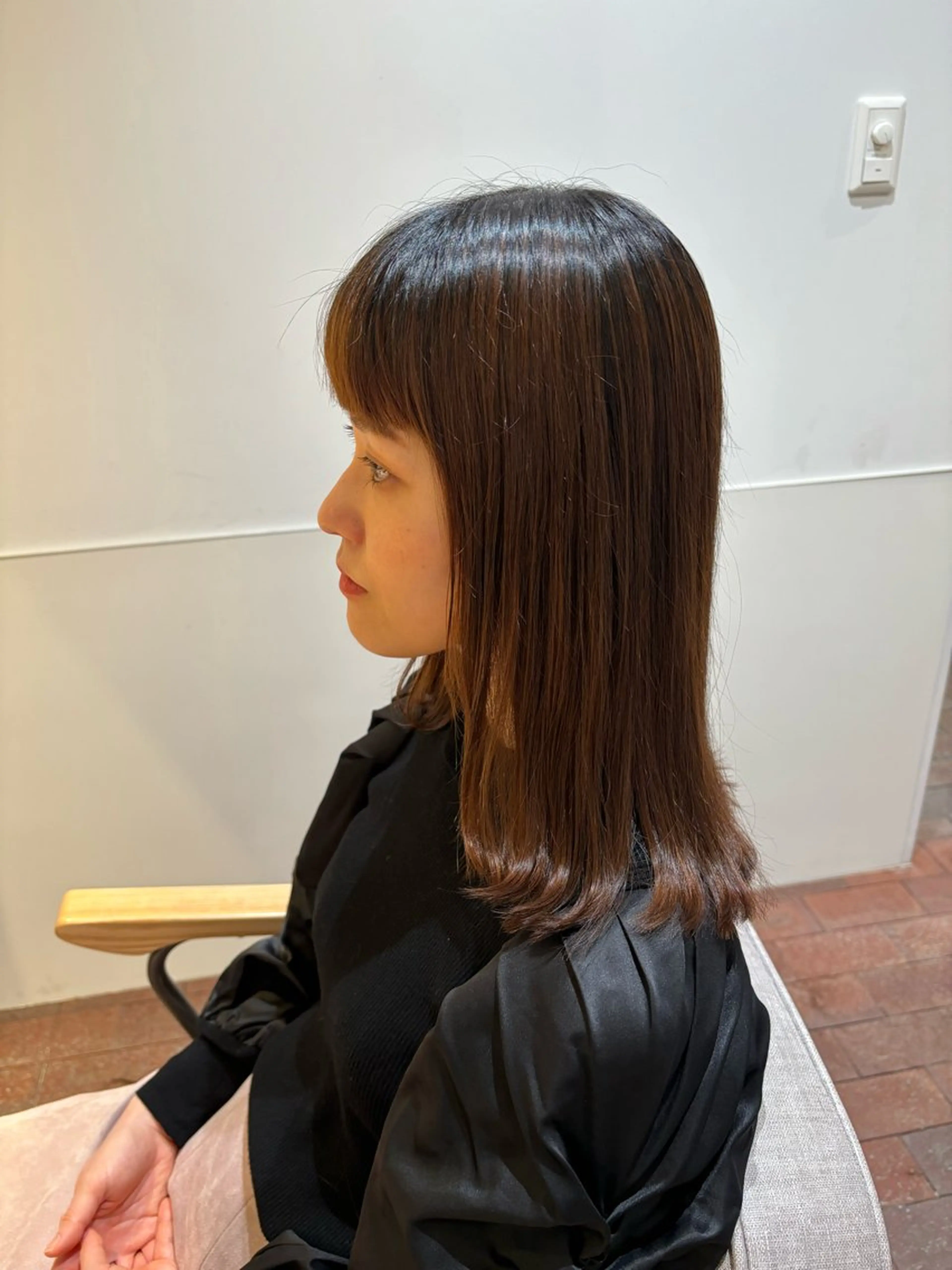 ミディアム ボブ カット マンツーマン 縮毛矯正/マユコのヘアスタイル