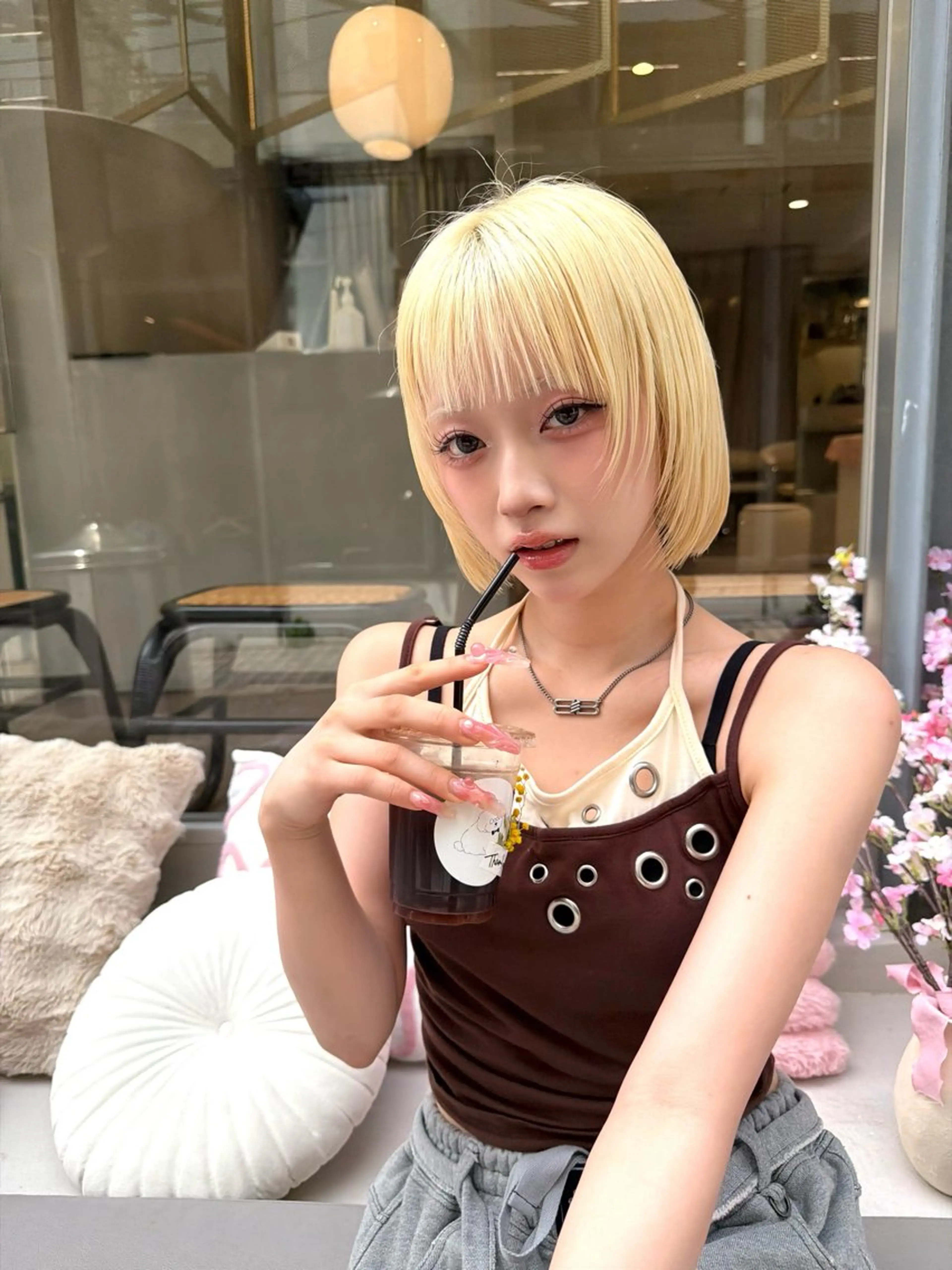 ショート カラー ショートボブ ブリーチ ブロンド 透明感カラー ハイトーンカラー カット ヘアカラー 💎透明感カラー特化 💎TAISEIのヘアスタイル