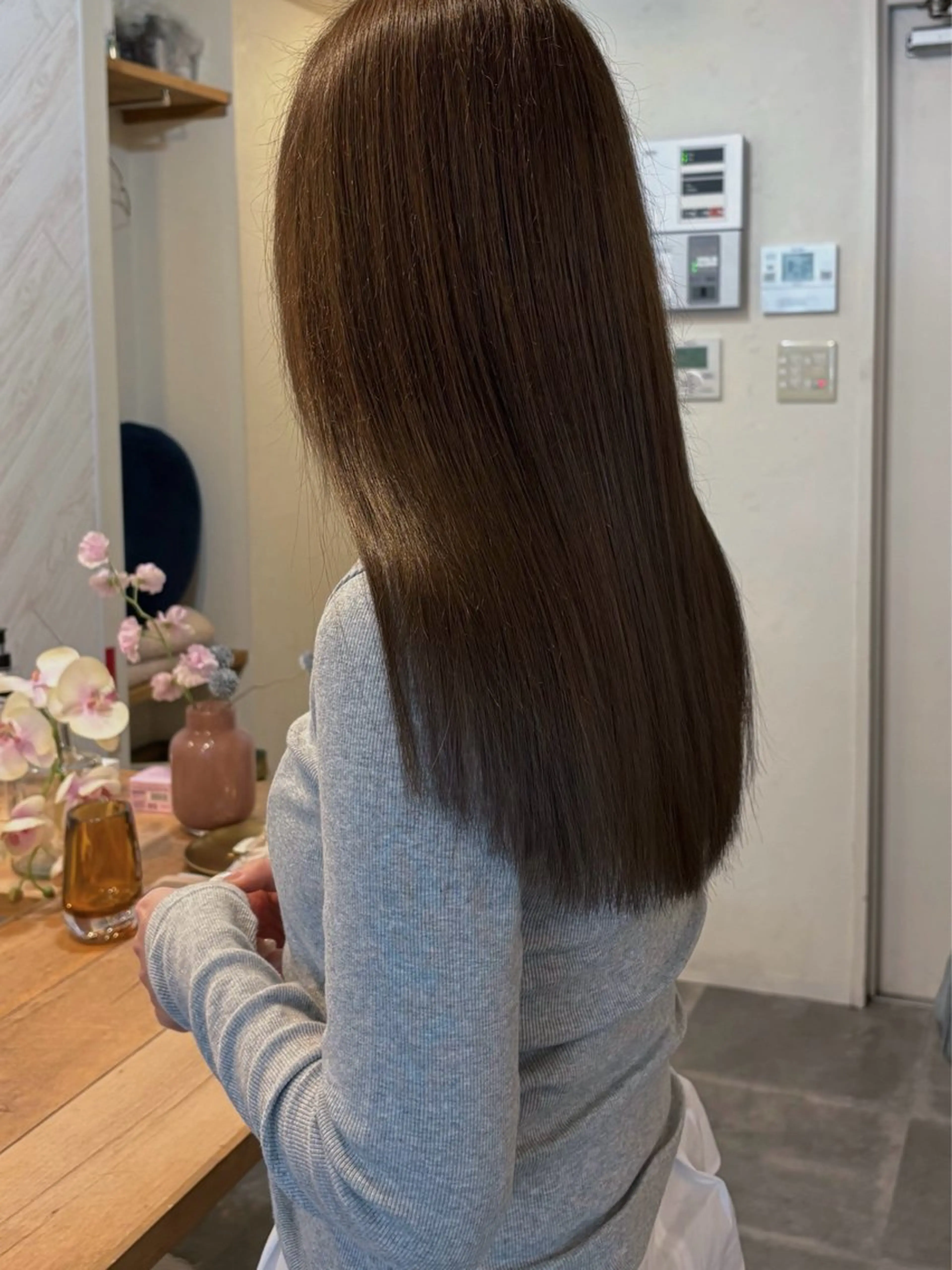 ロング カラー パーマ 透明感カラー 大阪/梅田すぐ /パーマ落とし専門店のヘアスタイル