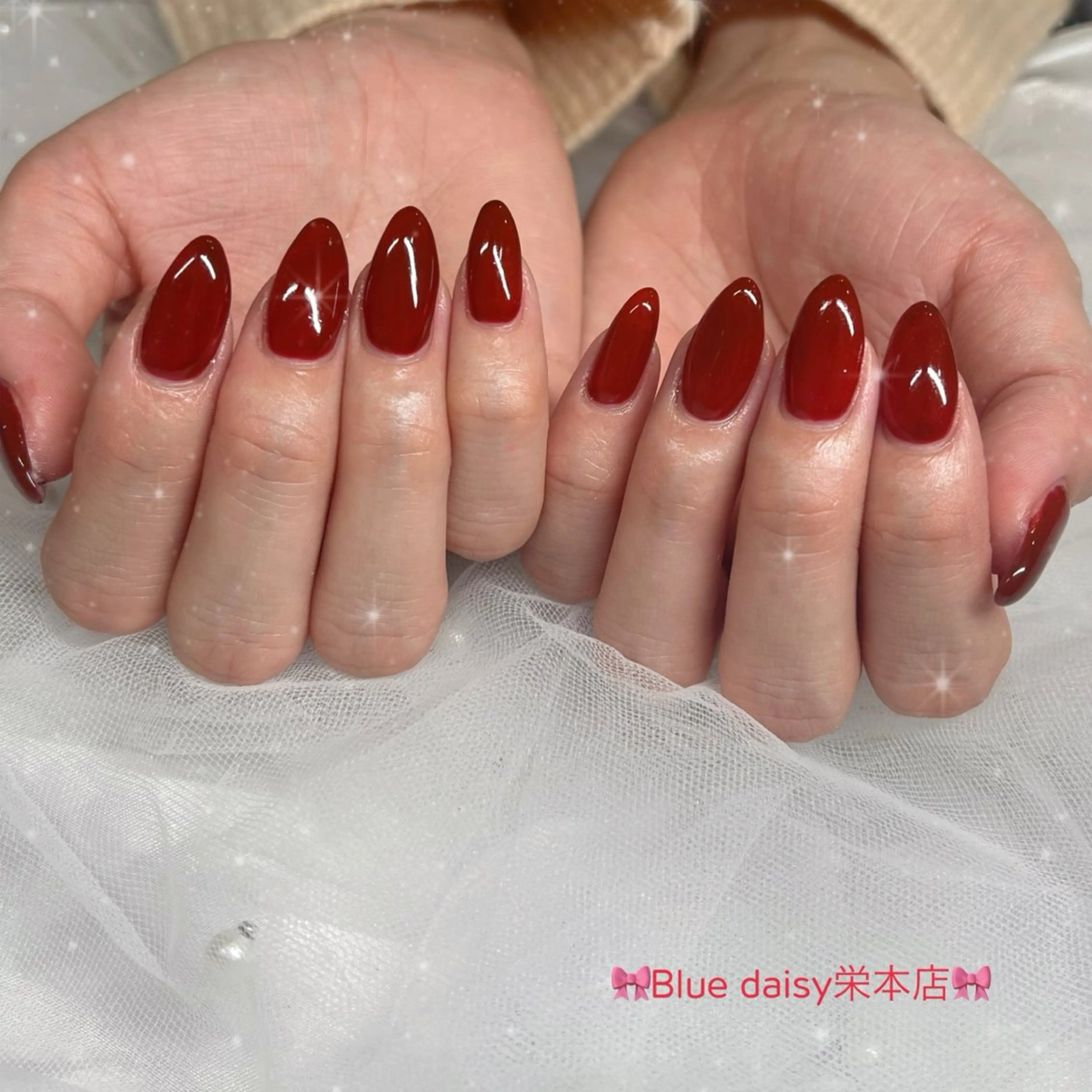 ネイル ボルドー ワンカラーネイル ブルーデイジー栄本店所属・BlueDaisy 栄本店のネイルデザイン