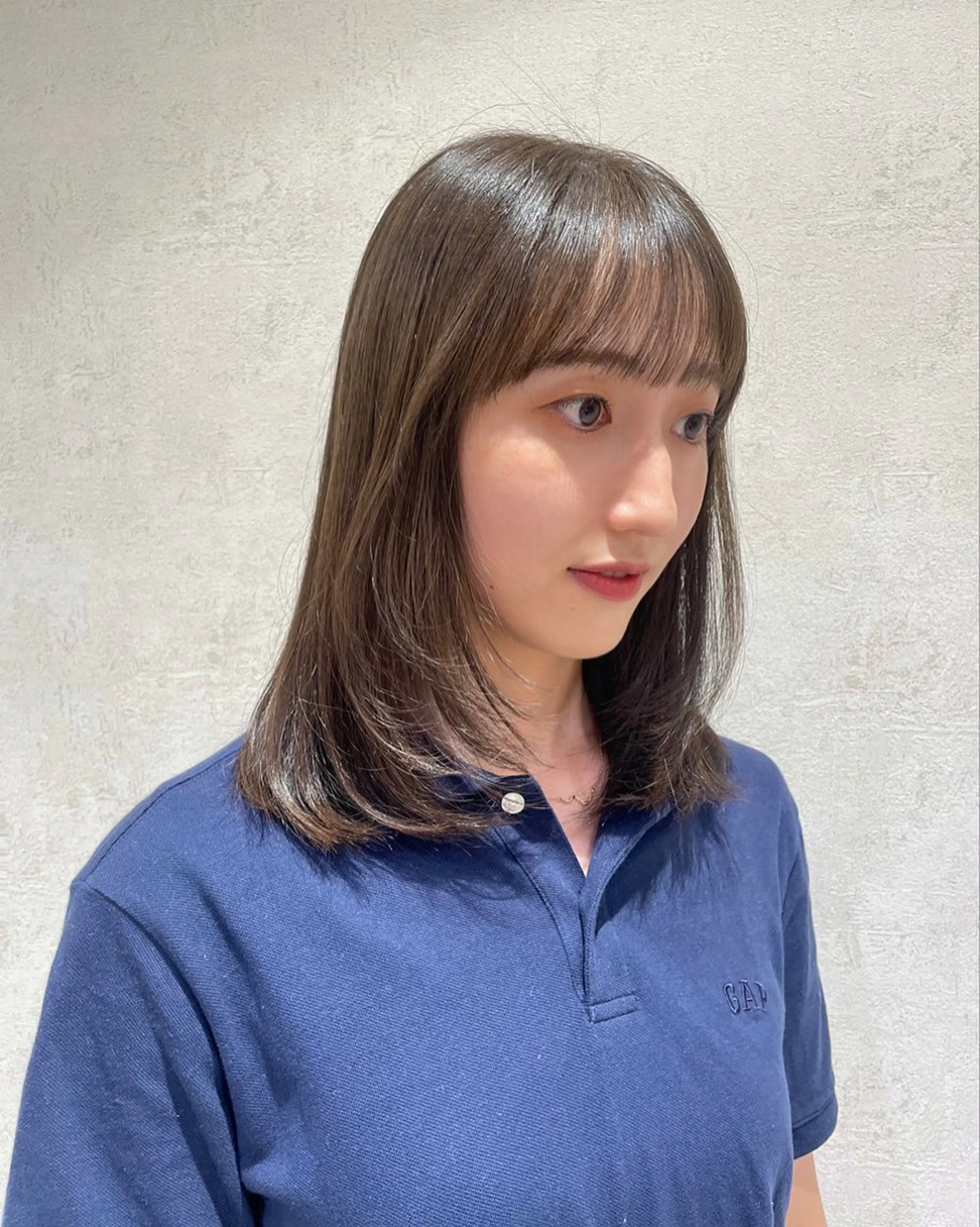 ミディアム カラー ベージュカラー グレージュ レイヤーカット ヘアカラー トリートメント カラー/レイヤー/ 髪質改善/PAAQのヘアスタイル