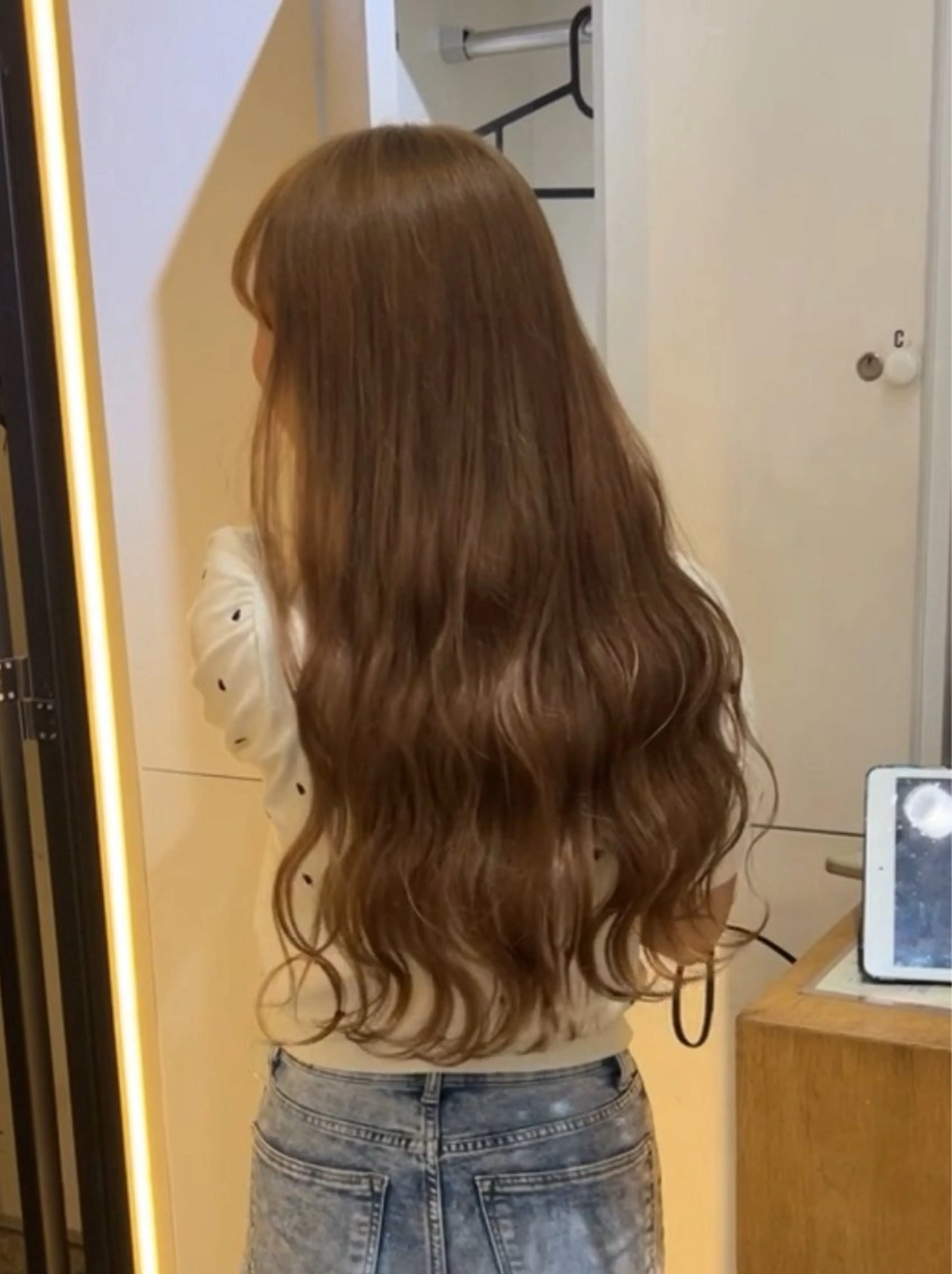 ロング カラー ヘアアレンジ カット ヘアカラー 東 晴菜のヘアスタイル