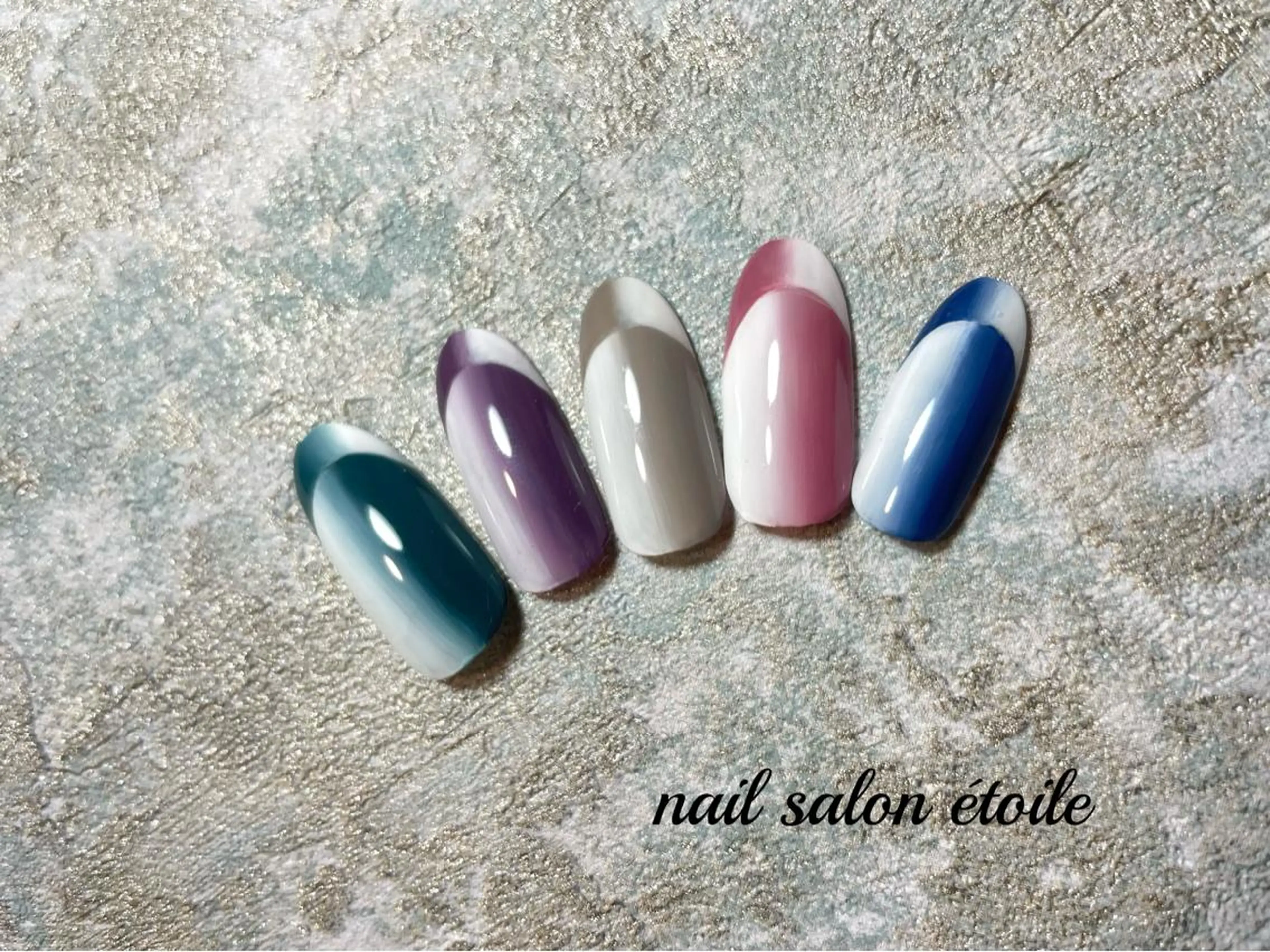 ネイル アートネイル フレンチネイル ジェルネイル オンブレフレンチ ハンドネイル nail salon étoileのネイルデザイン