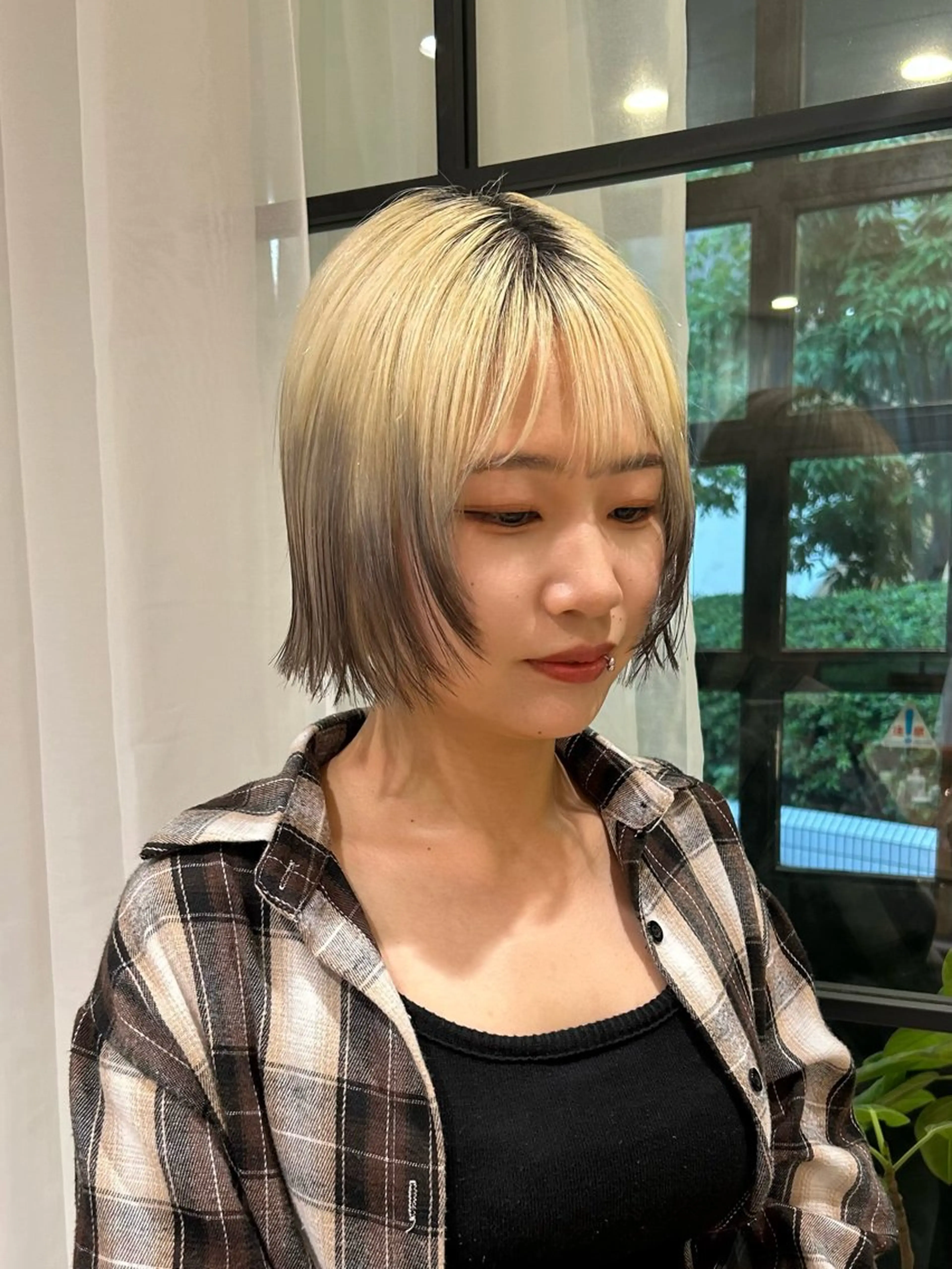 ショート ボブレイヤー ボブ レイヤーカット カット ボブレイヤー/ ブリーチ/miyuuのヘアスタイル