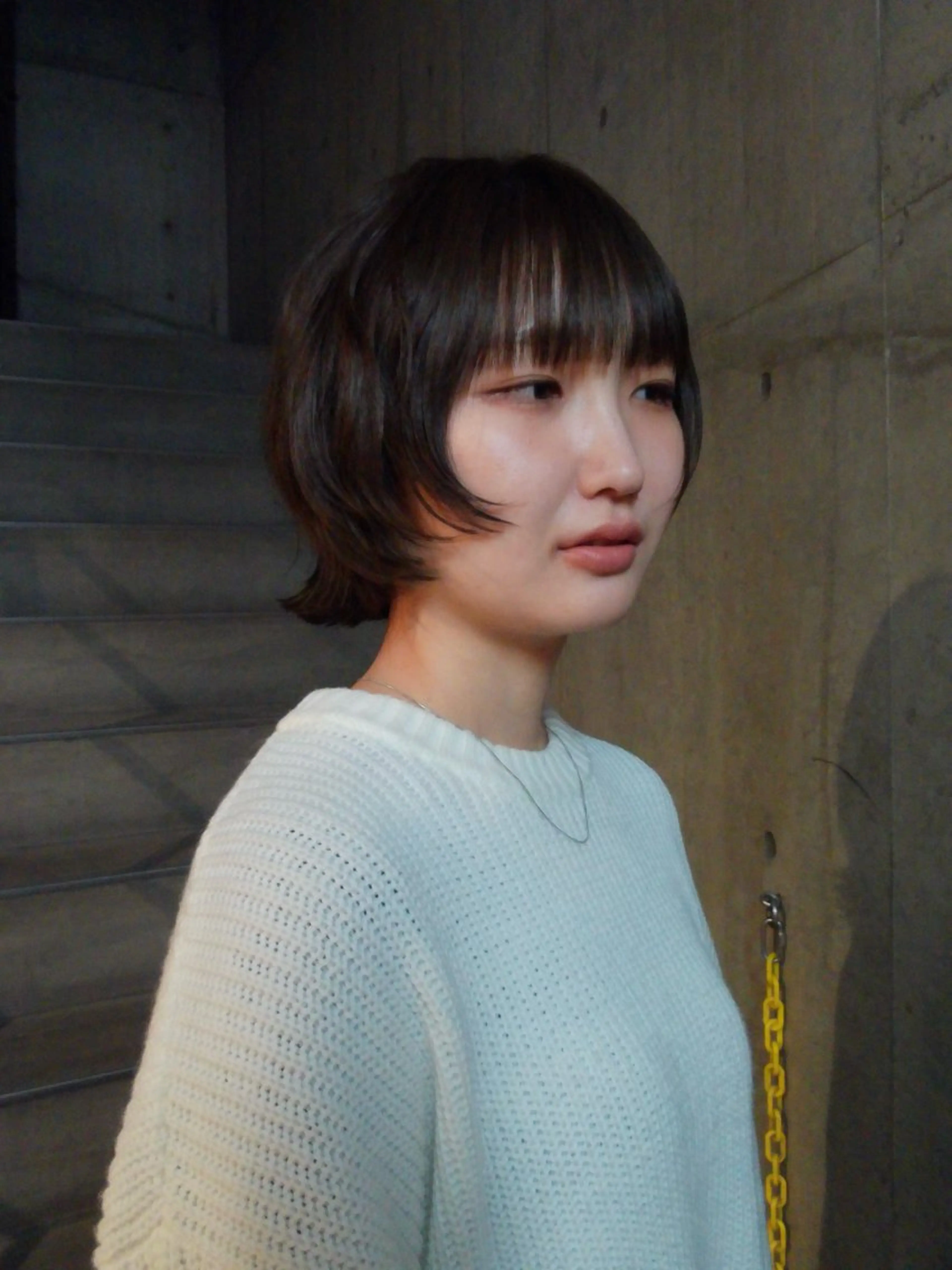 ショート カラー ボブ 関端 優希のヘアスタイル