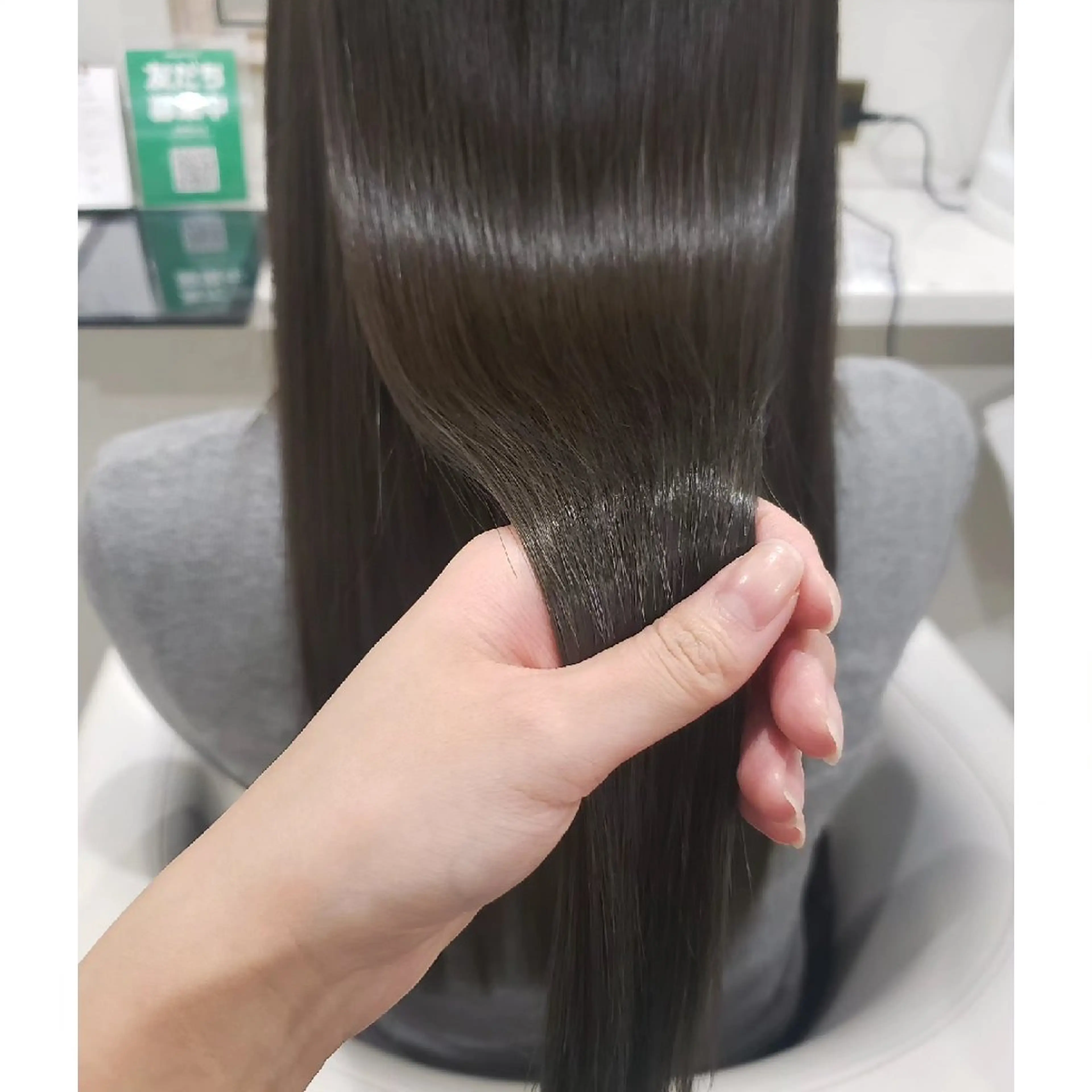 ロング カラー ベージュカラー ブリーチ オリーブベージュ 髪質改善 縮毛矯正 カット ヘアカラー トリートメント 髪質改善サロン🍃 AIRI のヘアスタイル