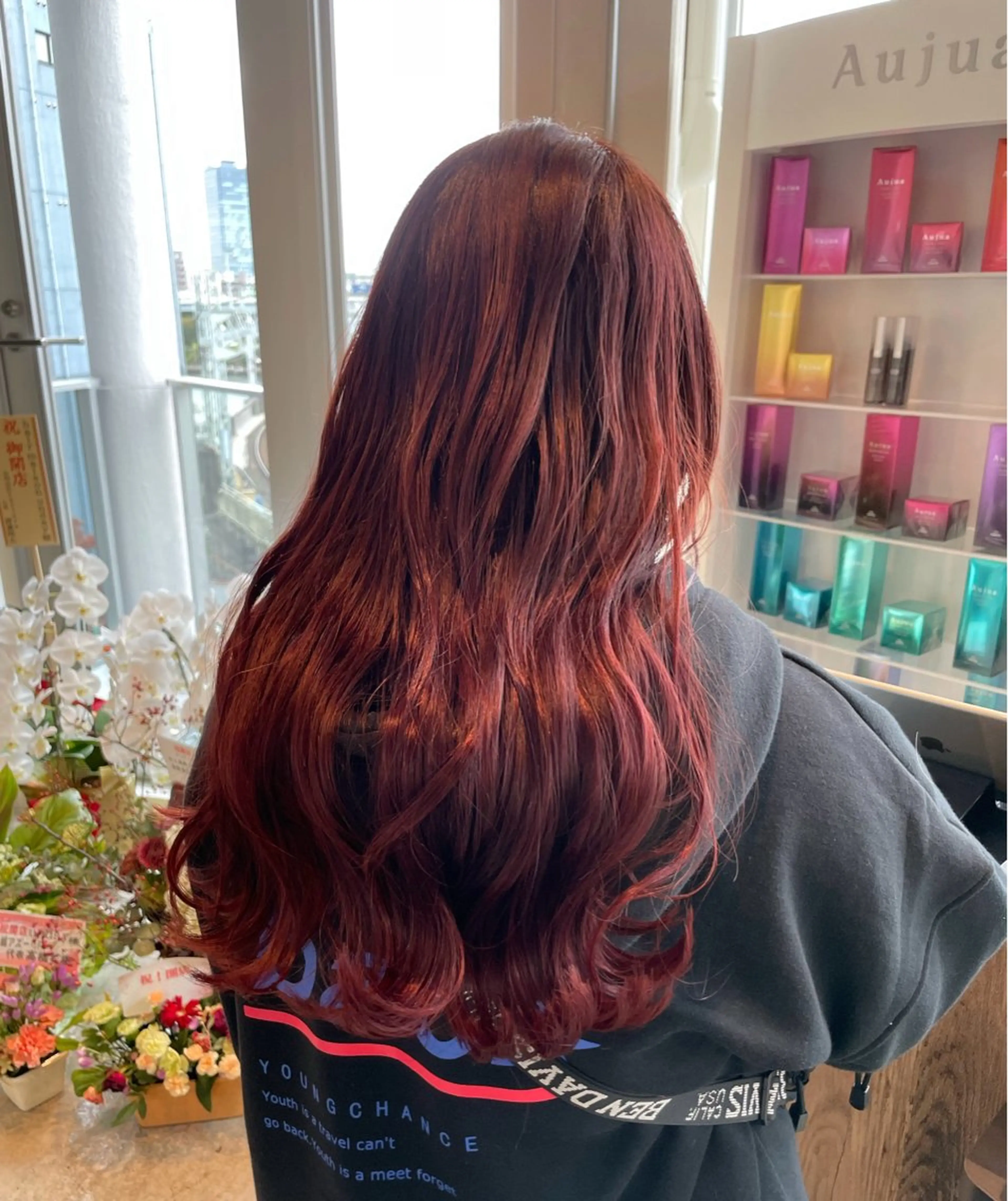 ロング カラー ヘアカラー トリートメント ✨髪質改善/ハイトー ン/艶髪高山のヘアスタイル