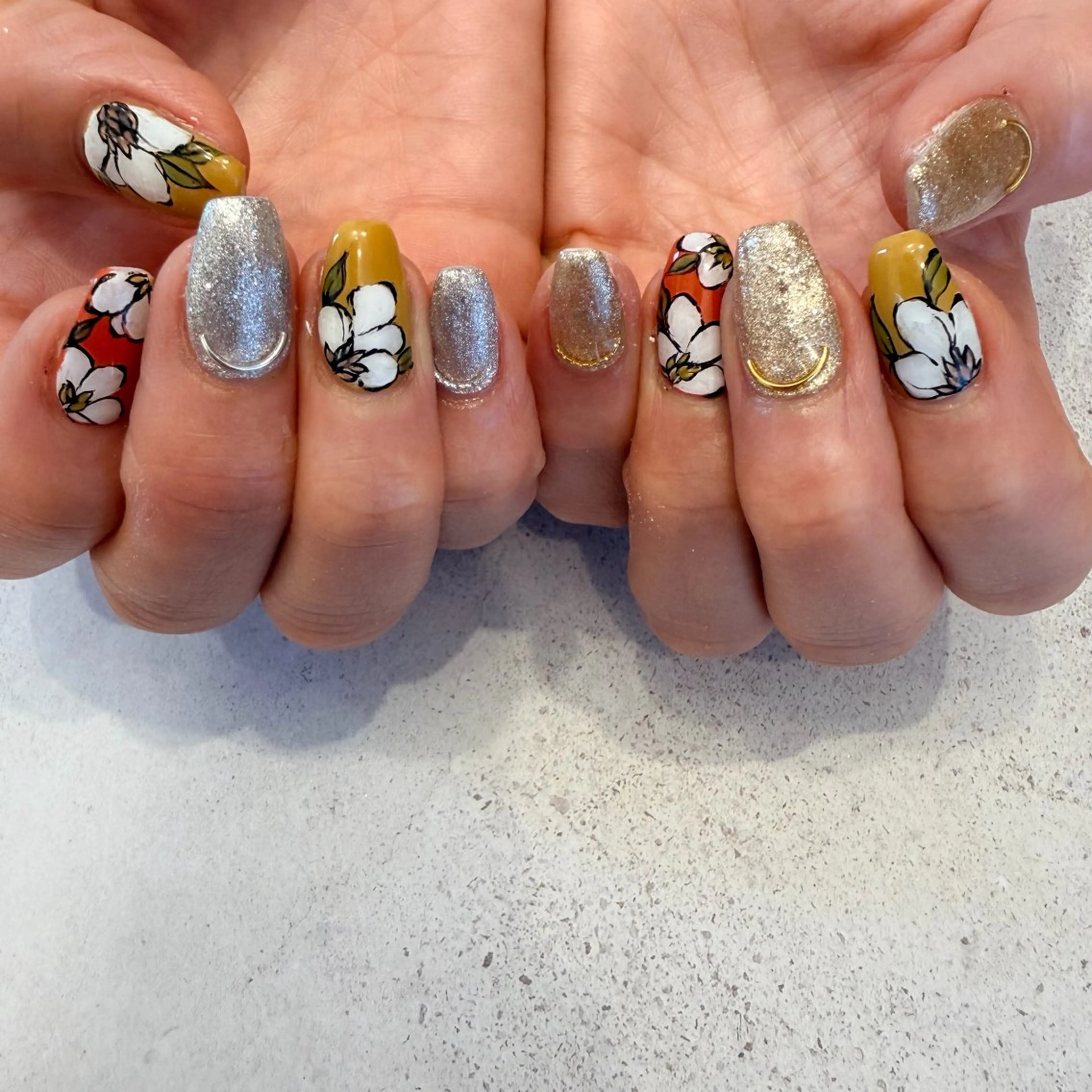 ネイル ハンドネイル Sea  nail by emaのネイルデザイン
