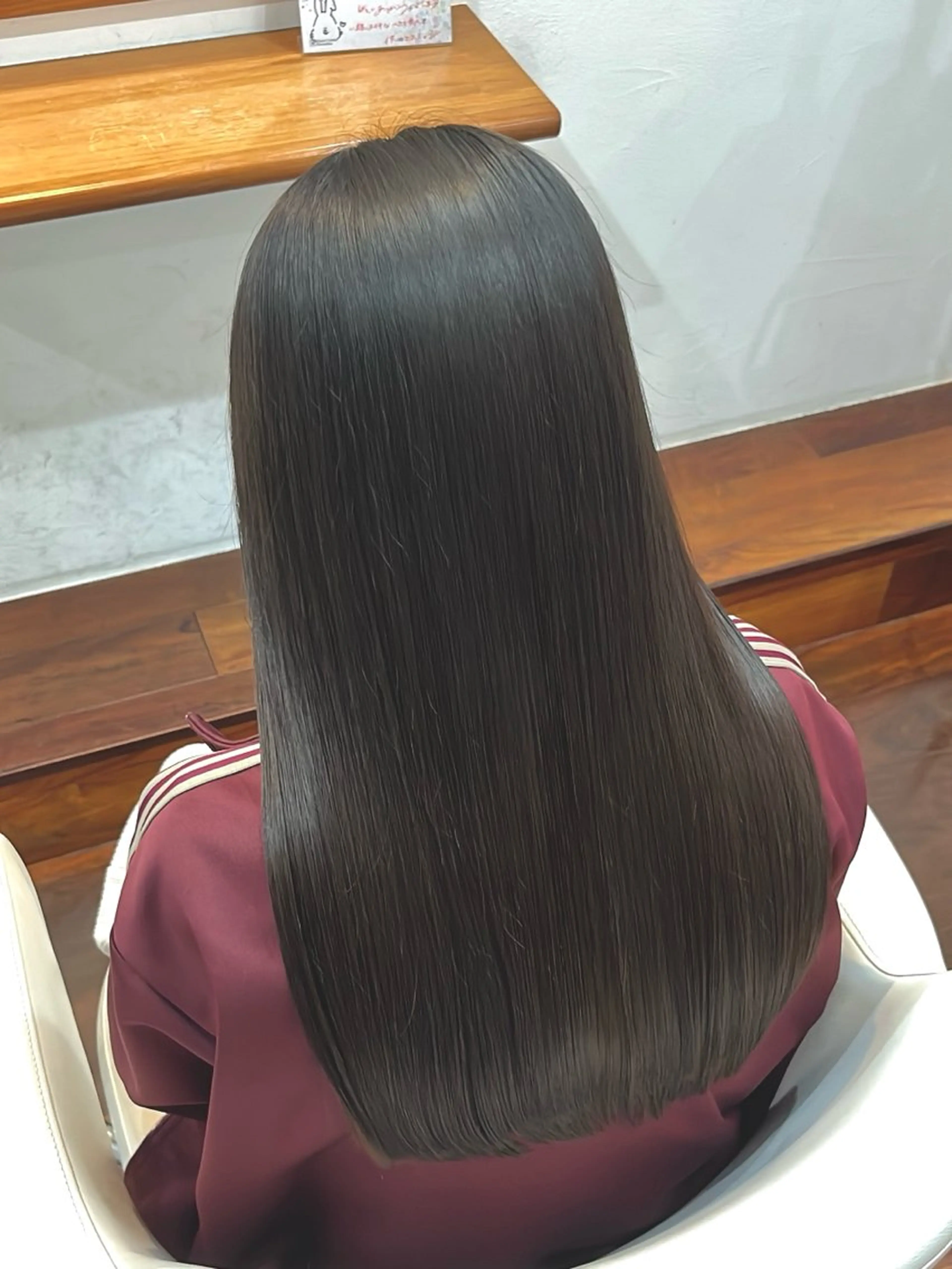 ロング 髪質改善 カット 縮毛矯正 今在家 玲【艶髪スト レート/メンズ】のヘアスタイル