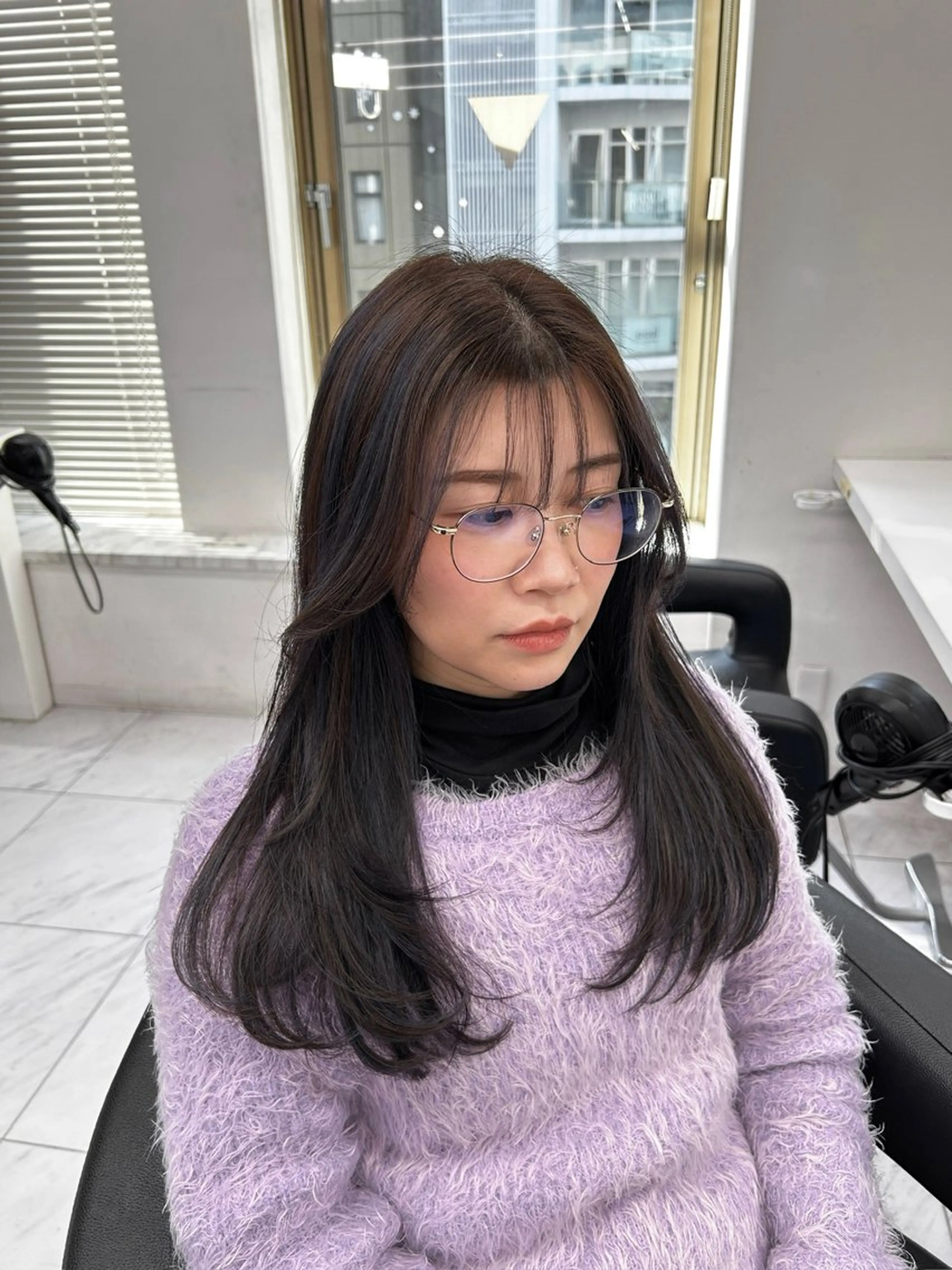 ロング カラー ヘアカラー 🥯縮毛/レイヤー/ ベージュヘア🥯のヘアスタイル