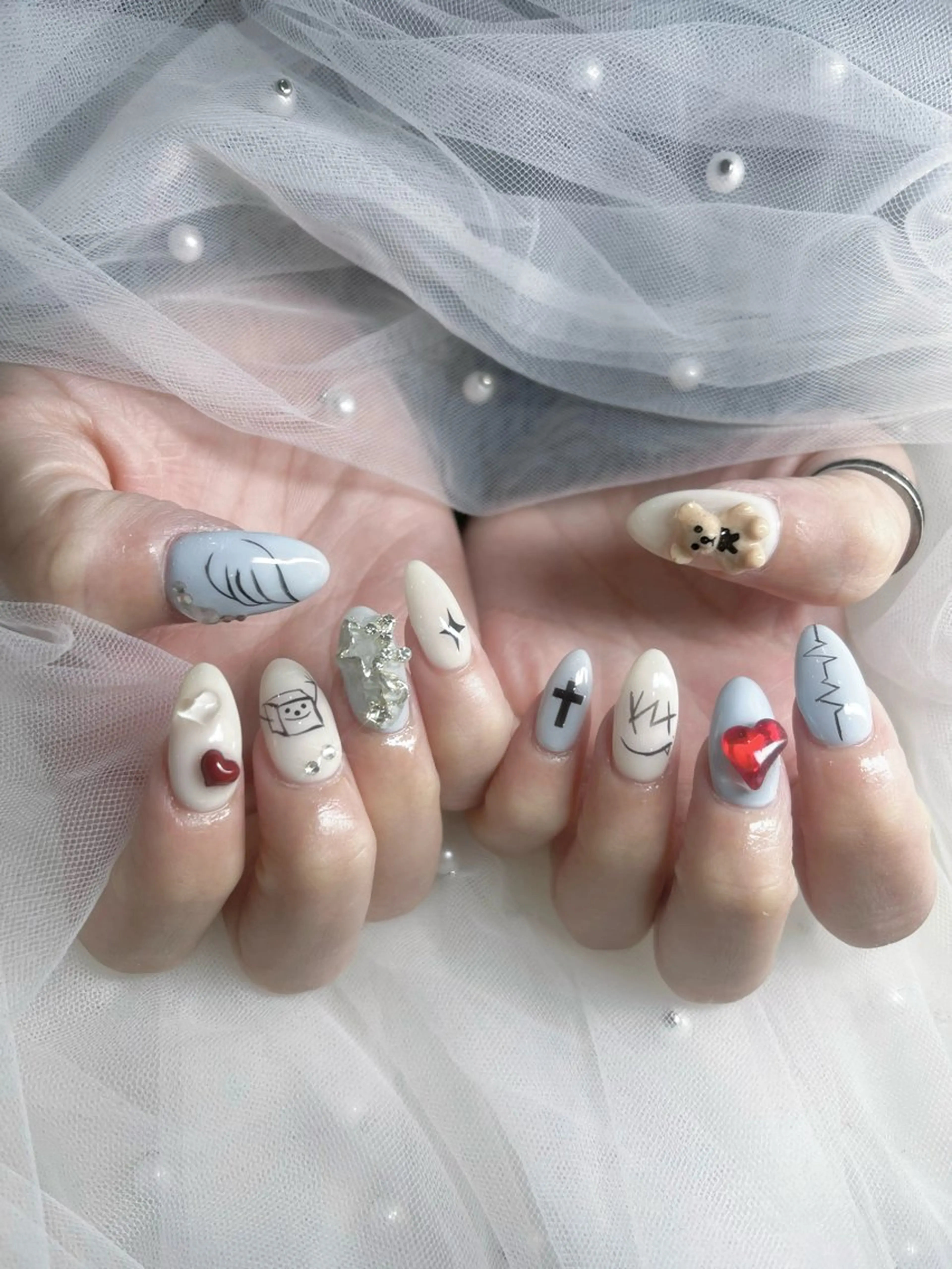 ネイル 💖長さ出し＆ワンホ ンネイルaya💖のネイルデザイン