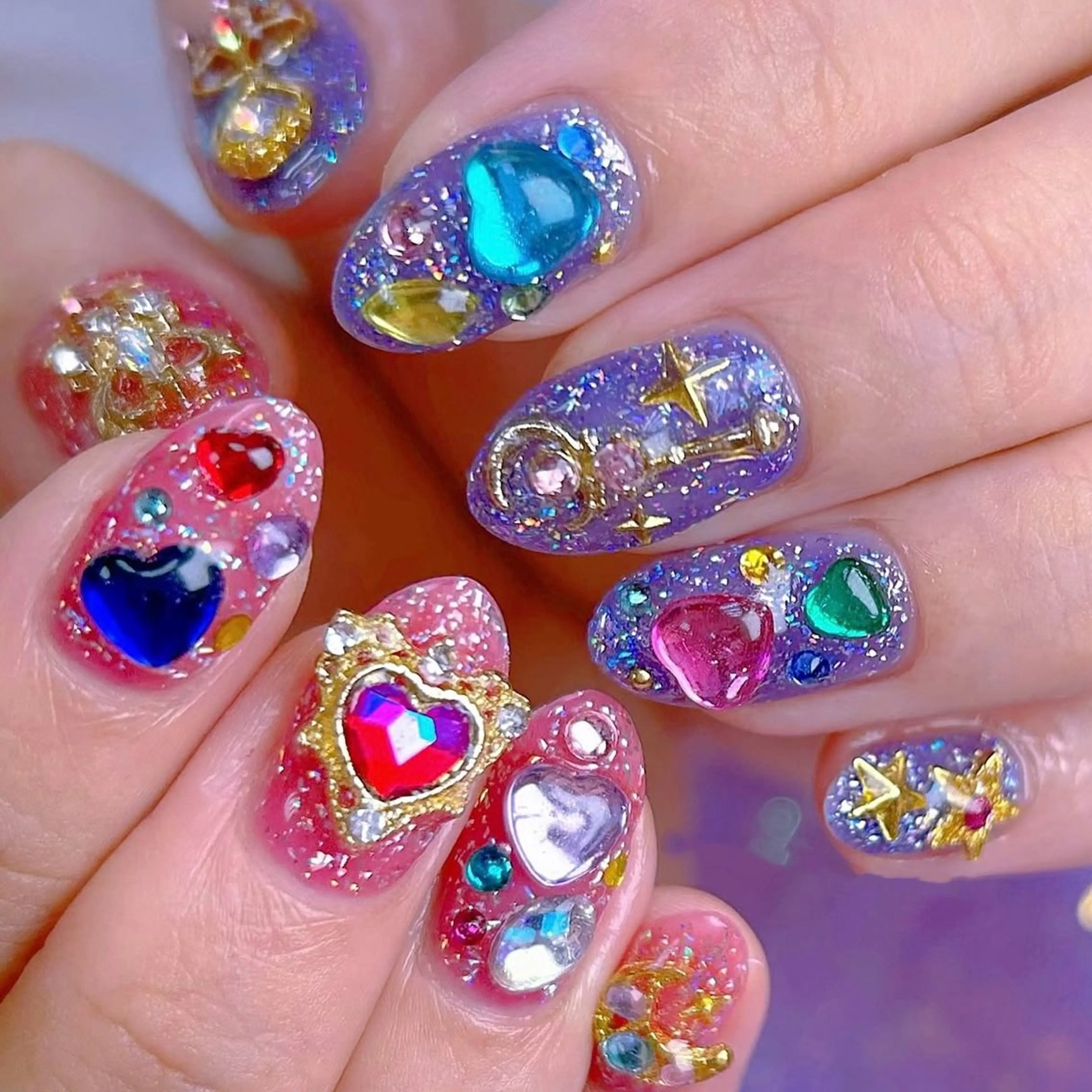 メンズ ネイル アートネイル フレンチネイル ジェルネイル キラキラネイル パラジェル ハンドネイル Bloom スカルプ専門店のネイルデザイン