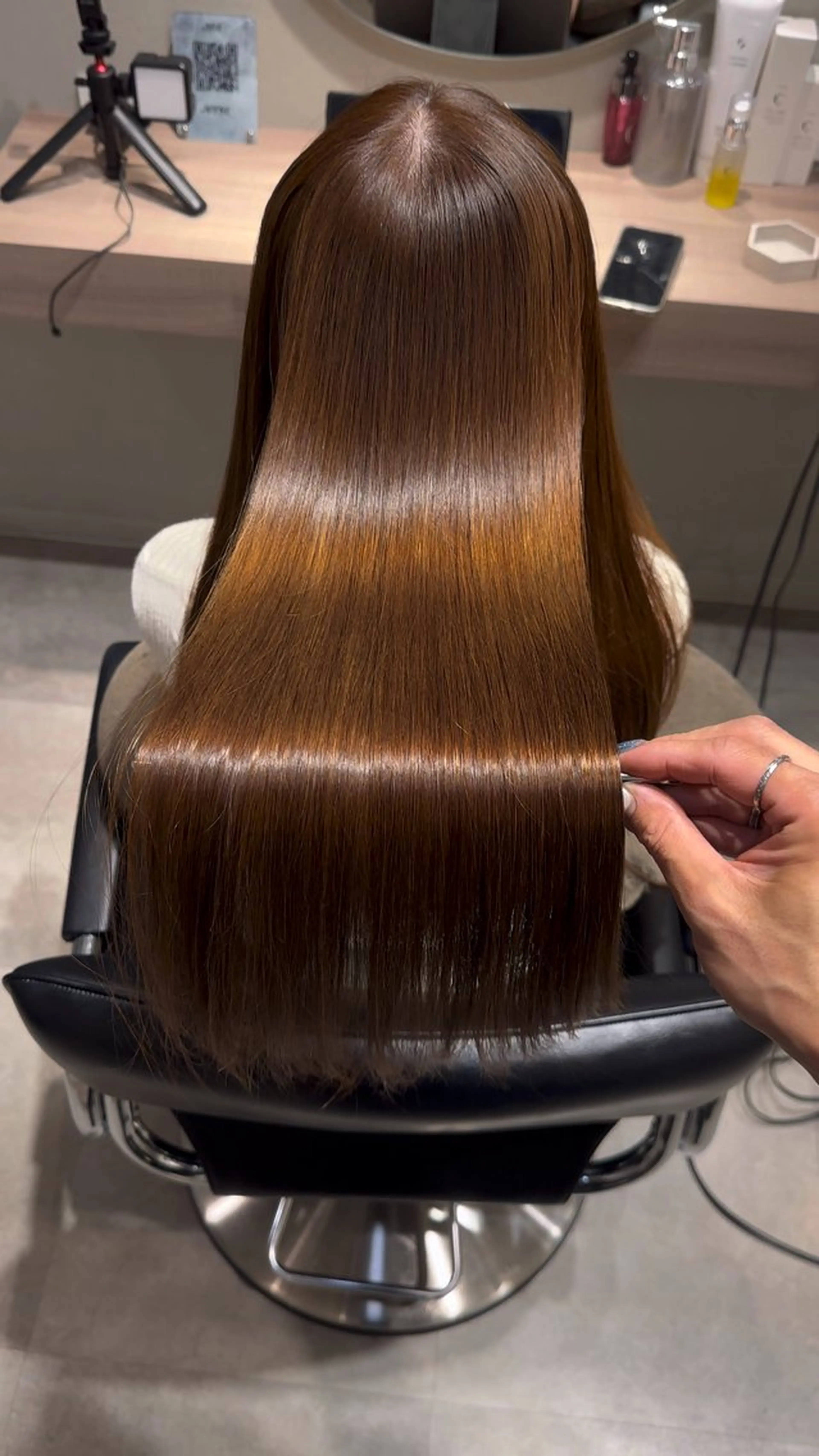 ロング カラー ヘアアレンジ ヘアカラー トリートメント MiU所属・池袋髪質改善×レイヤ ー専門MATSUのヘアスタイル