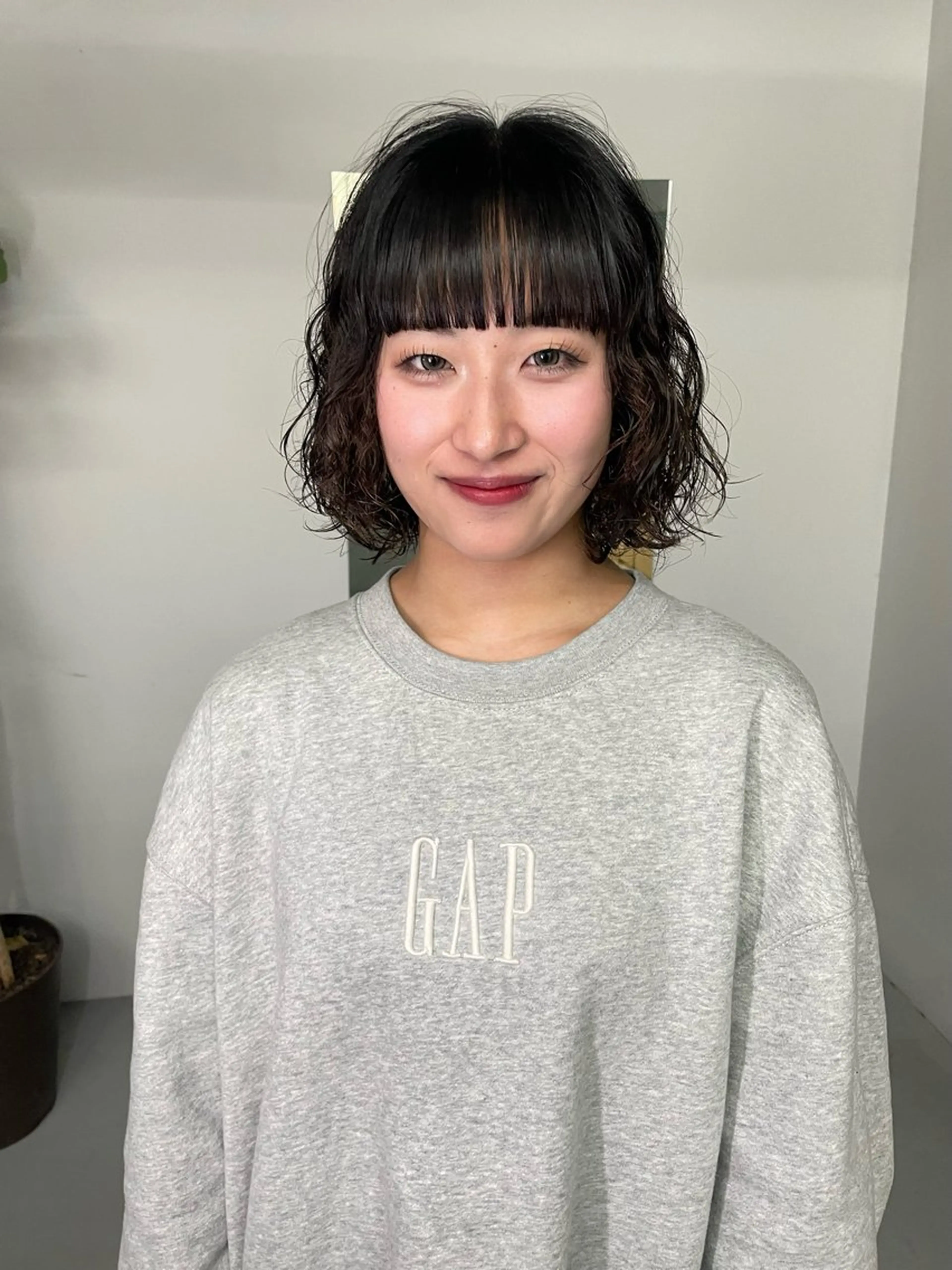 ショート パーマ パーマ カットモデル/ ハイトーン/ゆうあのヘアスタイル