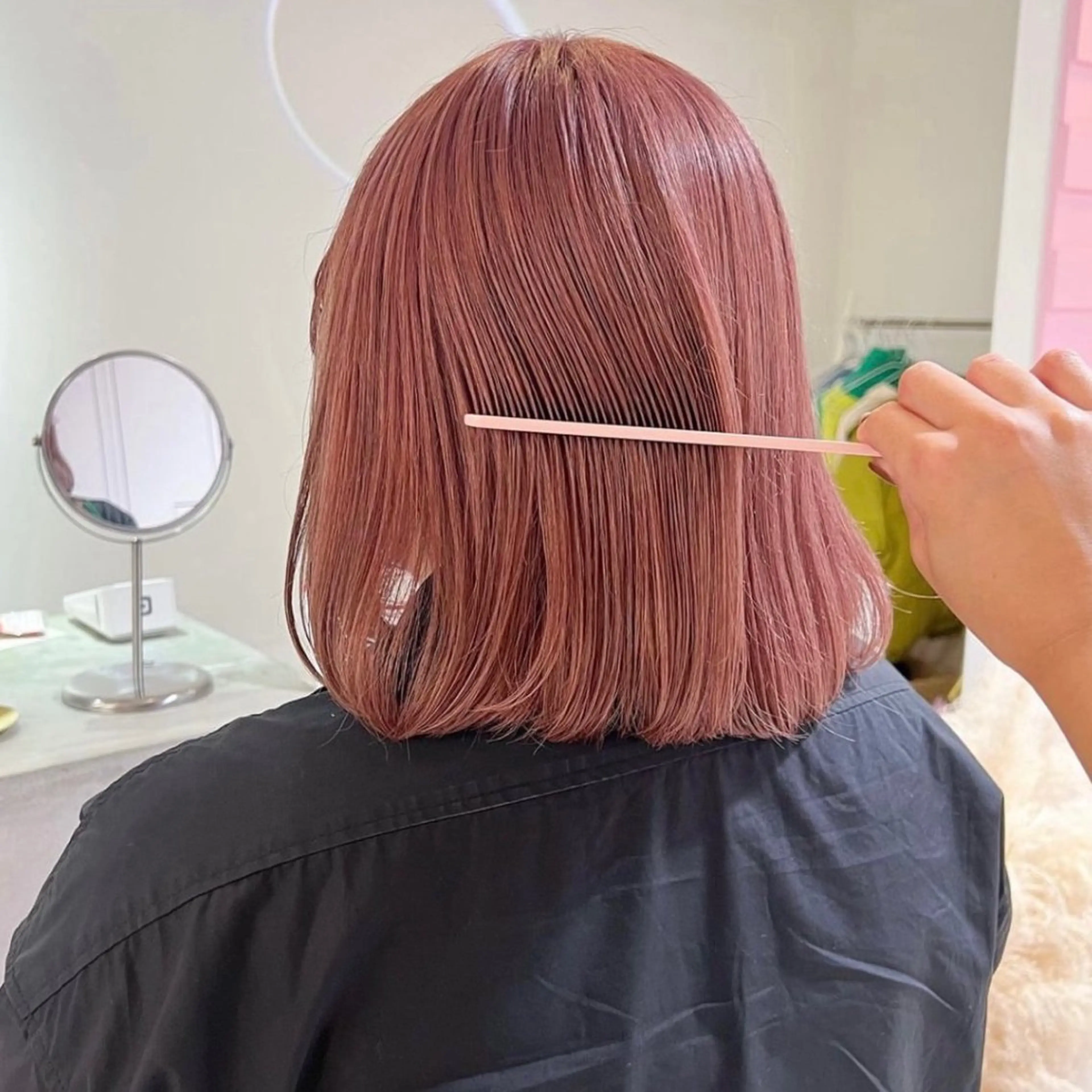 ミディアム カラー ヘアカラー トリートメント 🎀ダブルカラー/ ピンク×ガーリー🎀のヘアスタイル