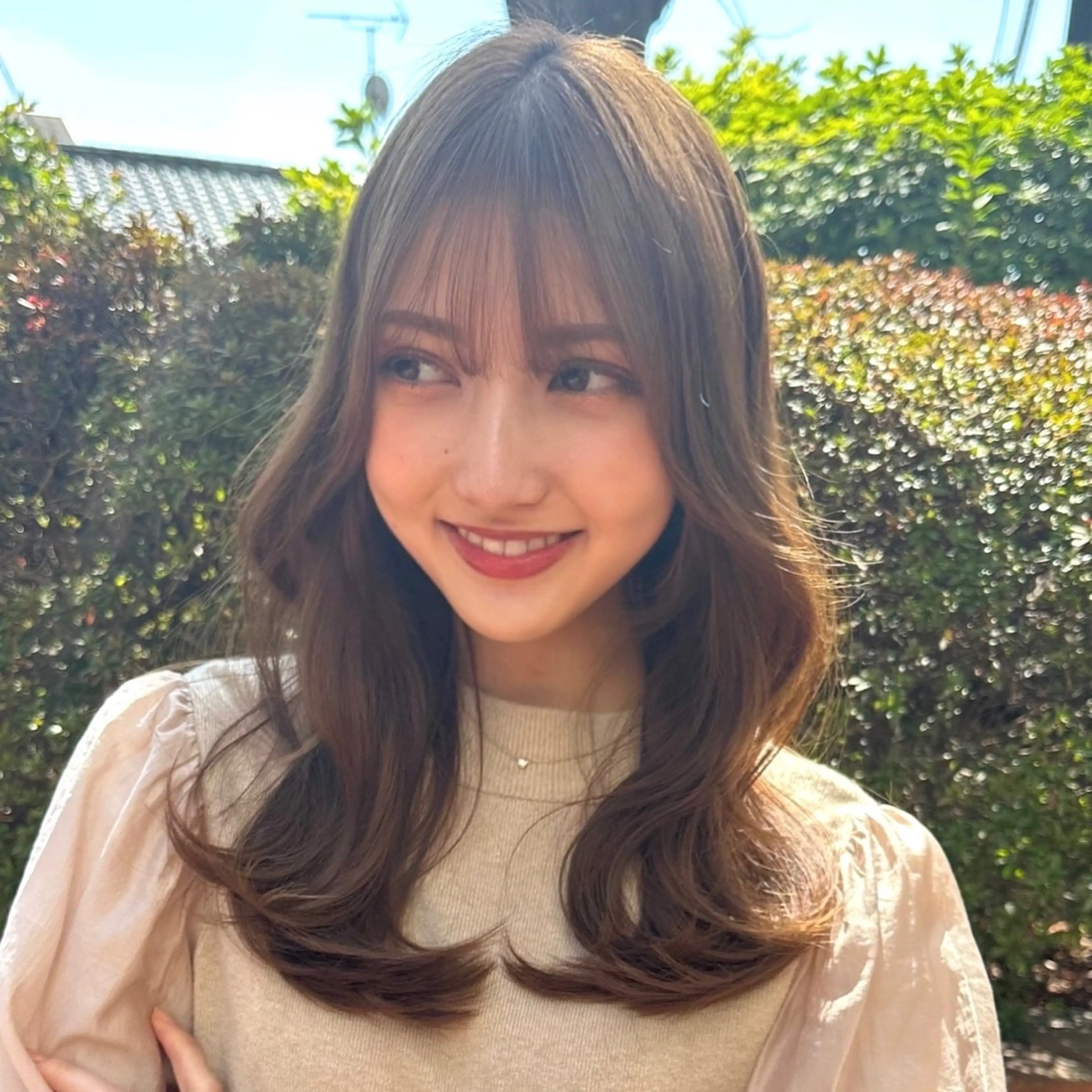 セミロング カラー ✨️美髪矯正×似合わ せ艶カラー✨藤田透のヘアスタイル