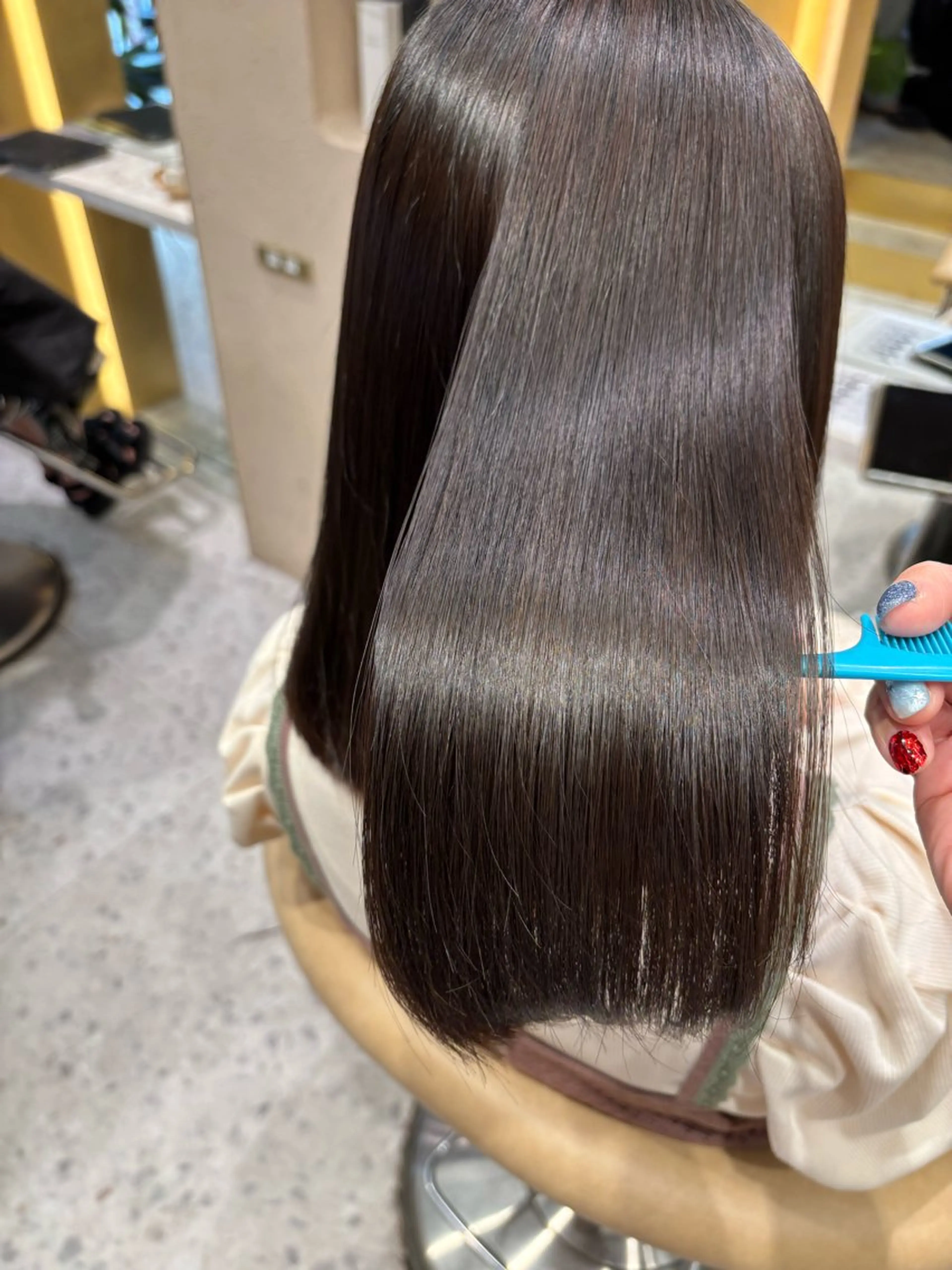 ミディアム パーマ 縮毛矯正 あかね☆ヘアアレンジ /ボブ/縮毛矯正のヘアスタイル