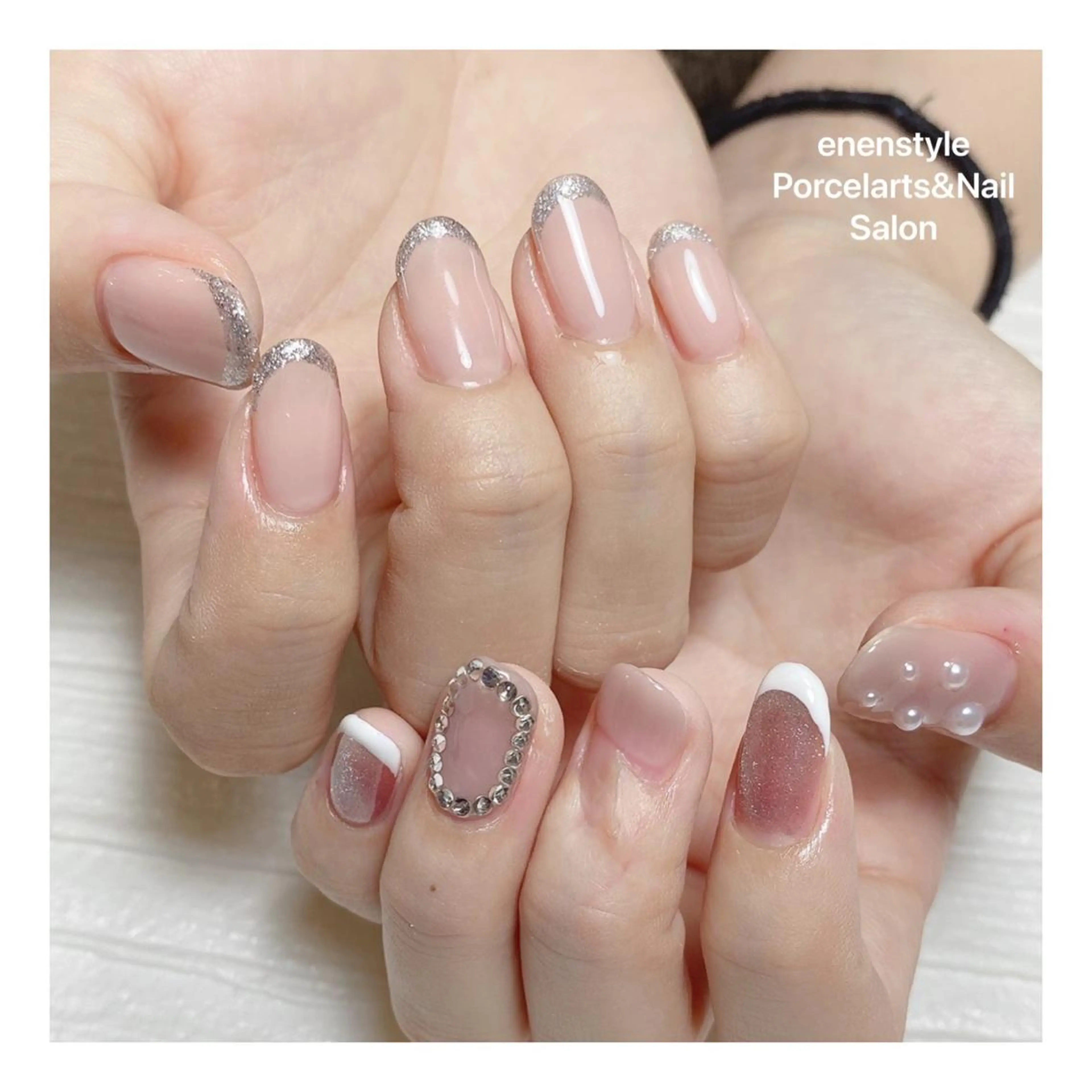 ミディアム ネイル ハンドネイル 👑enen style👑のネイルデザイン