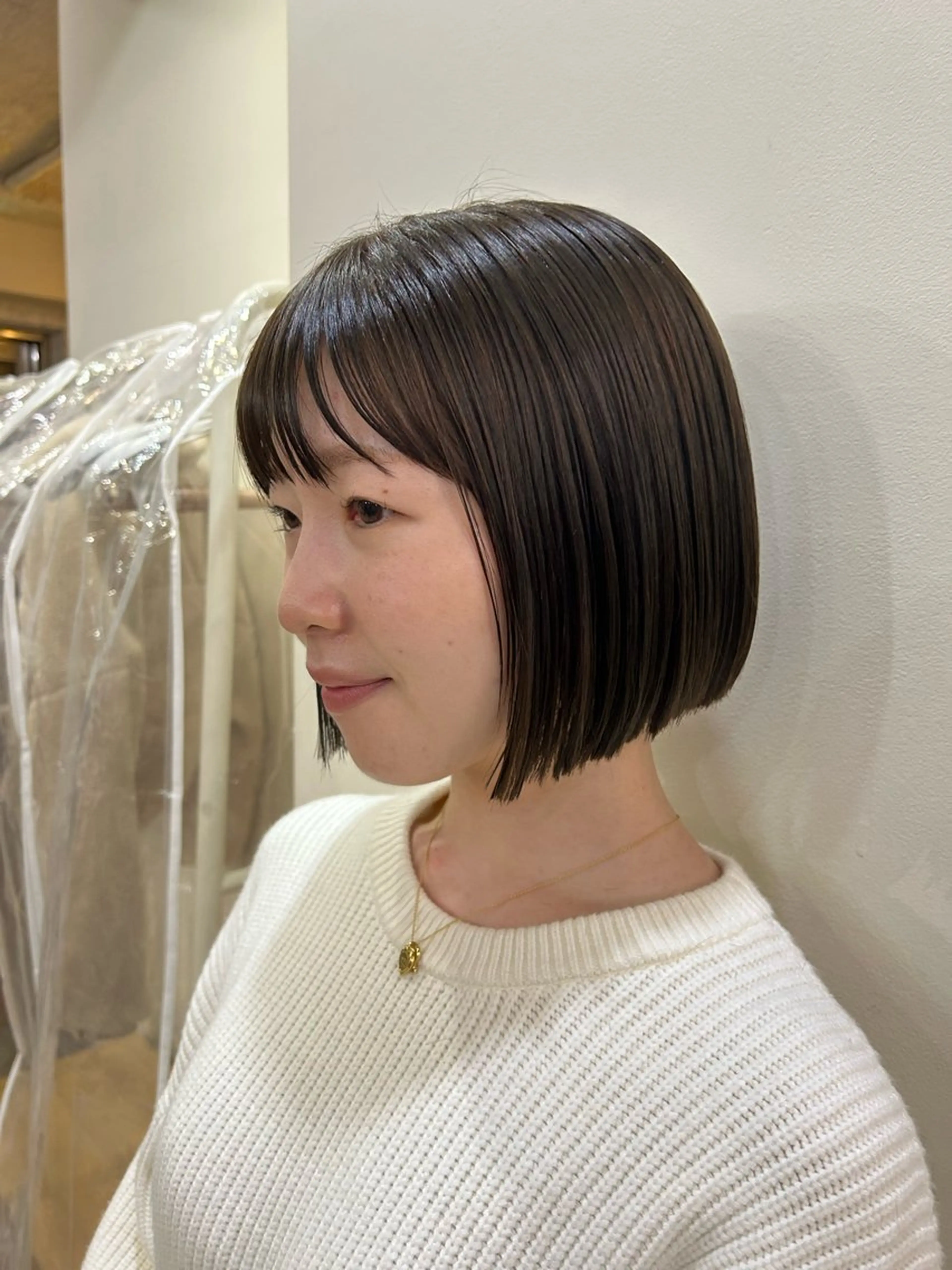 ショート ボブ ベージュ/透明感/ レイヤー/あやか💕のヘアスタイル