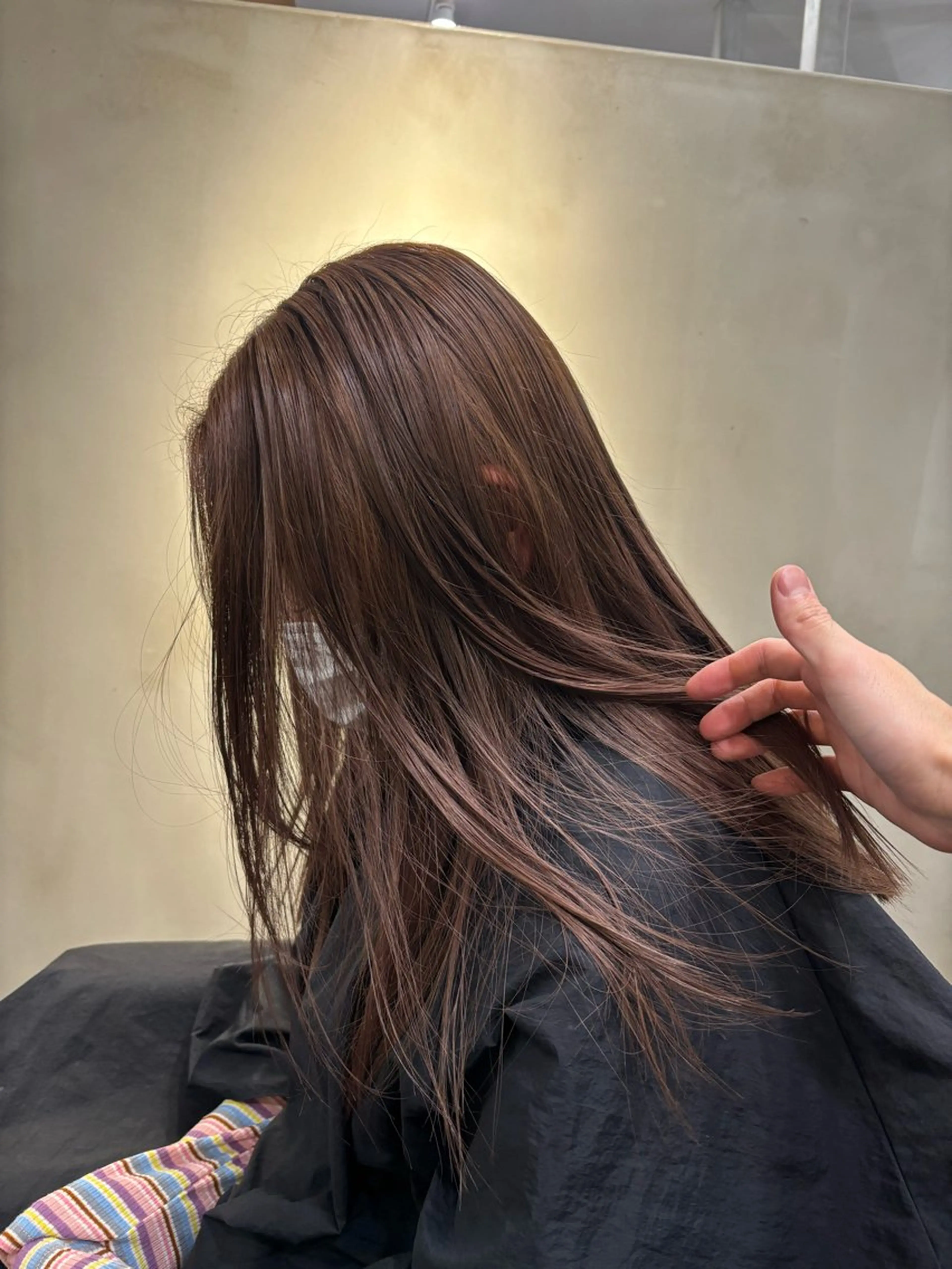 ミディアム カラー ブリーチ ブラウンカラー ダブルカラー ブリーチなしカラー ヘアカラー 中園康 /カラー/ブリーチのヘアスタイル