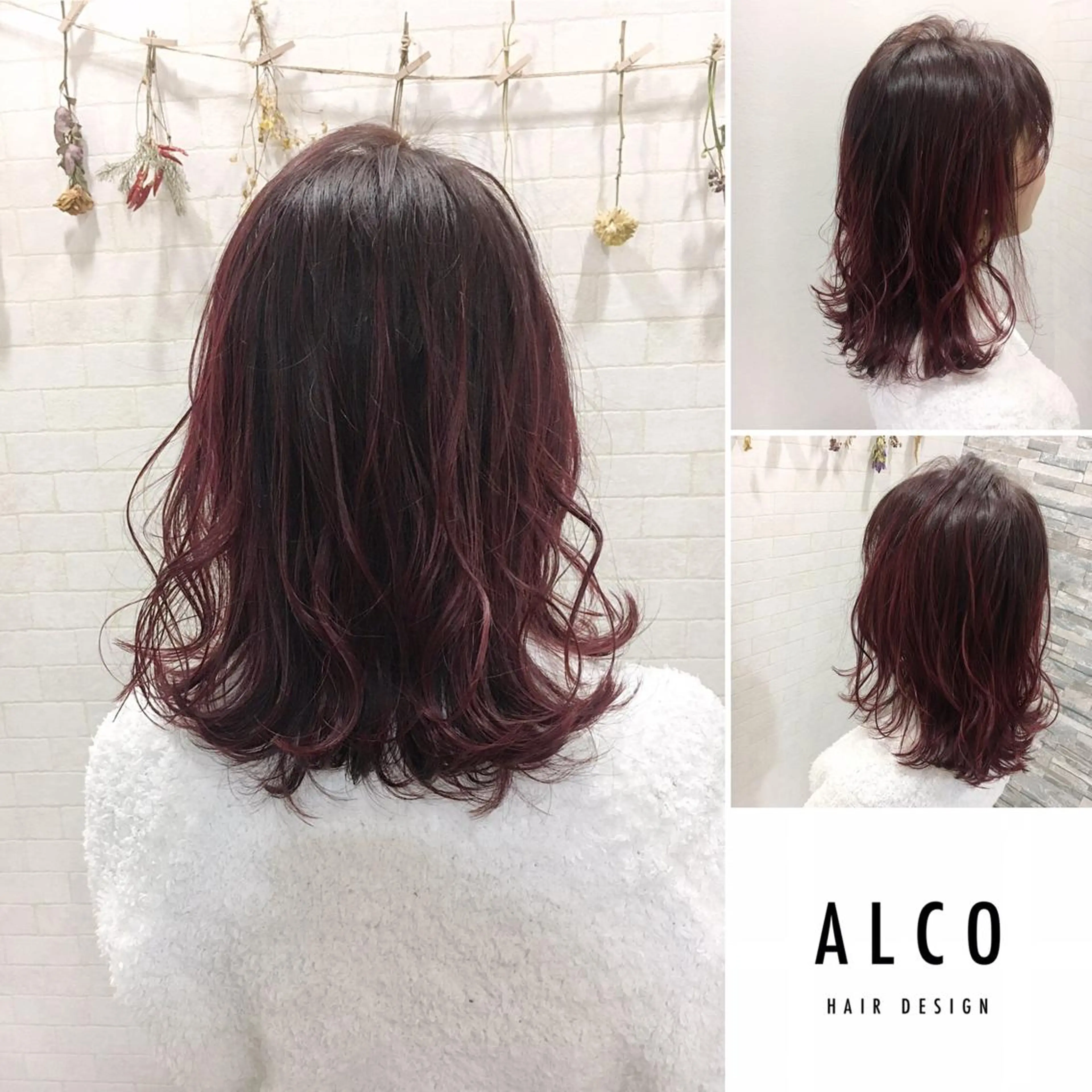 ミディアム カラー ワタイショウタ 髪質改善✨眉毛サロンのヘアスタイル