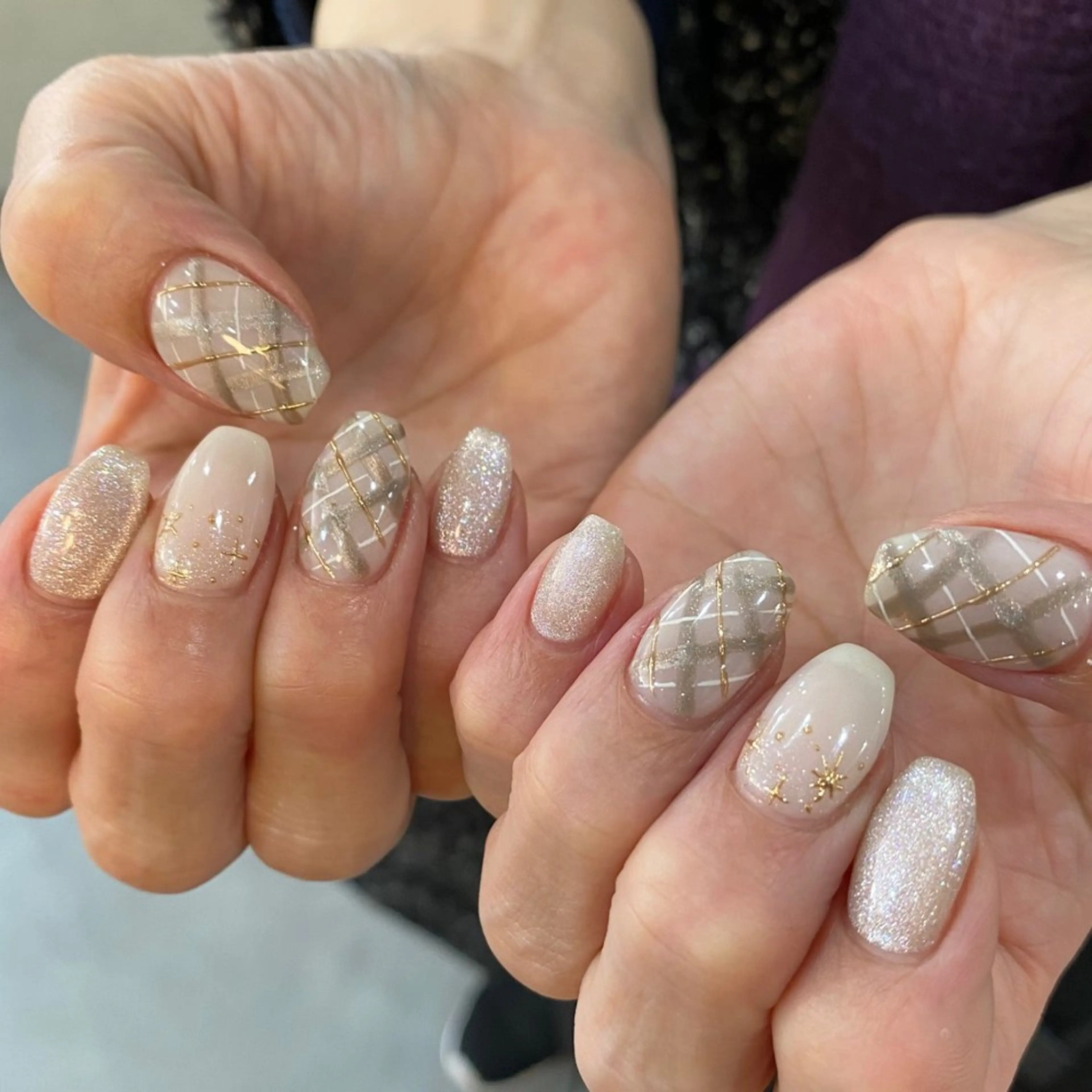 ネイル 冬ネイル ハンドネイル 阿部 アベのネイルデザイン