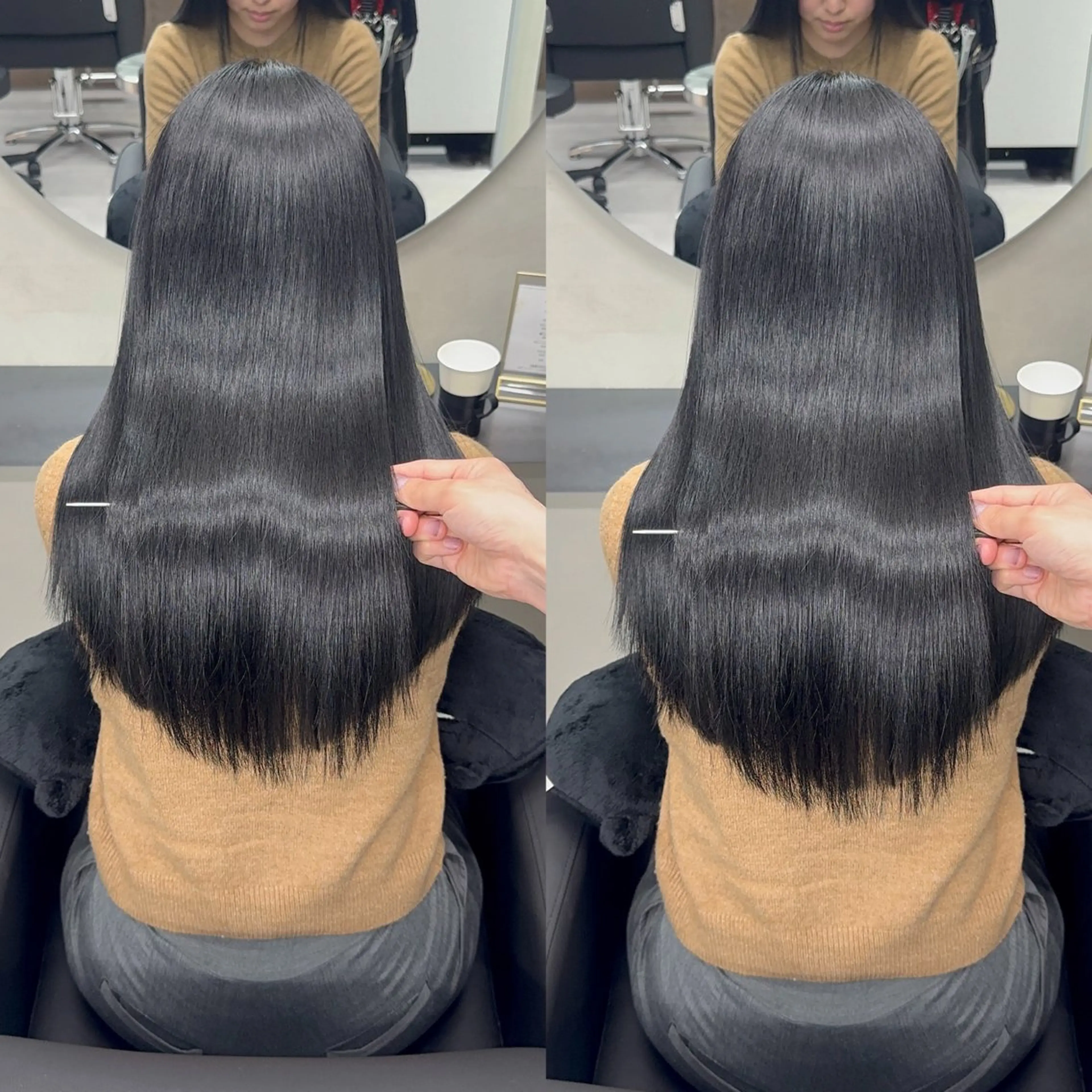 セミロング カラー ヘアカラー トリートメント 髪質改善/美髪矯正 艶髪/Takutoのヘアスタイル