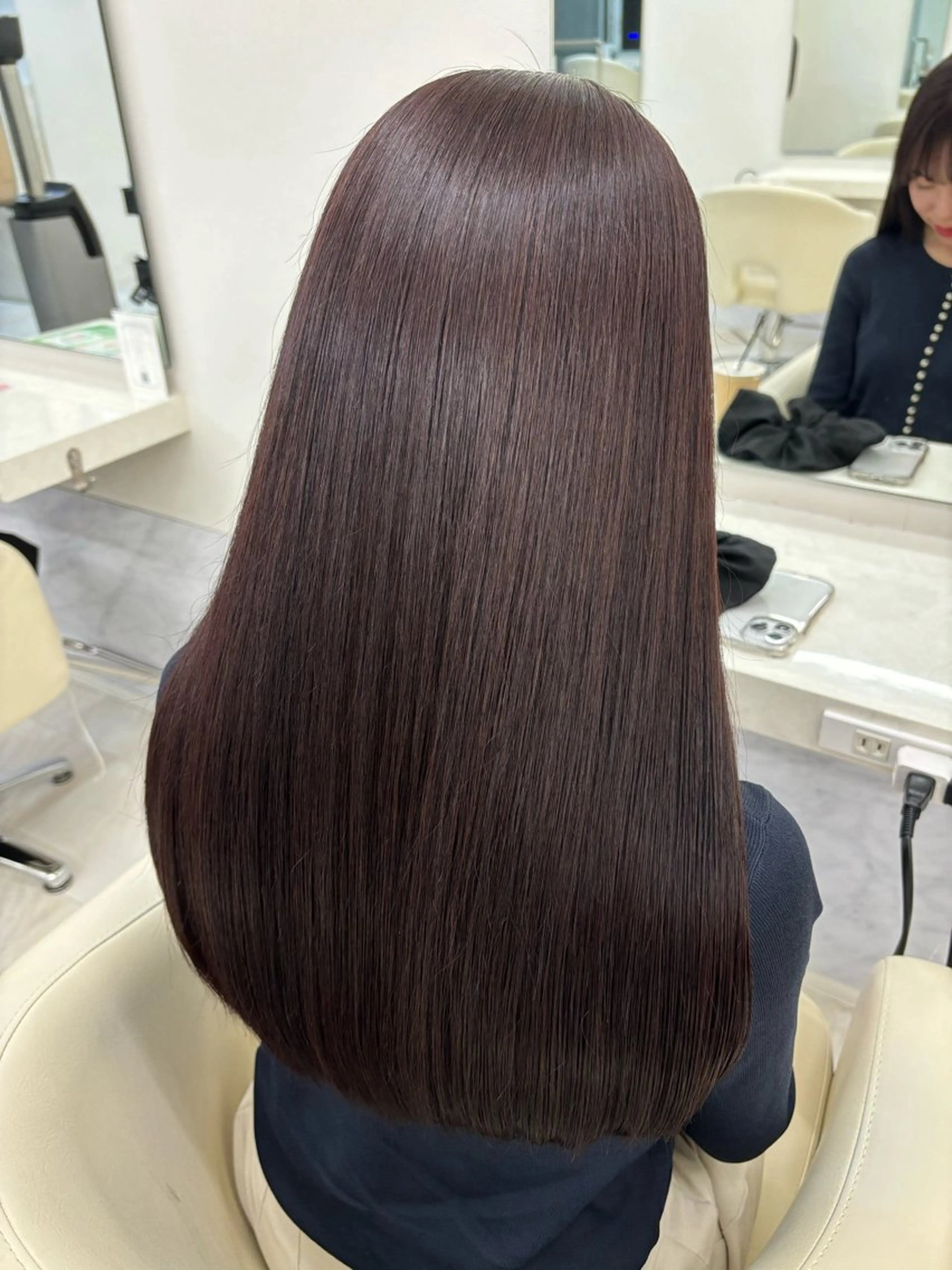 【平日限定】【Premium✨️】艶髪ストレート(縮毛矯正)+カット✂️+超音波3stepトリートメントの写真