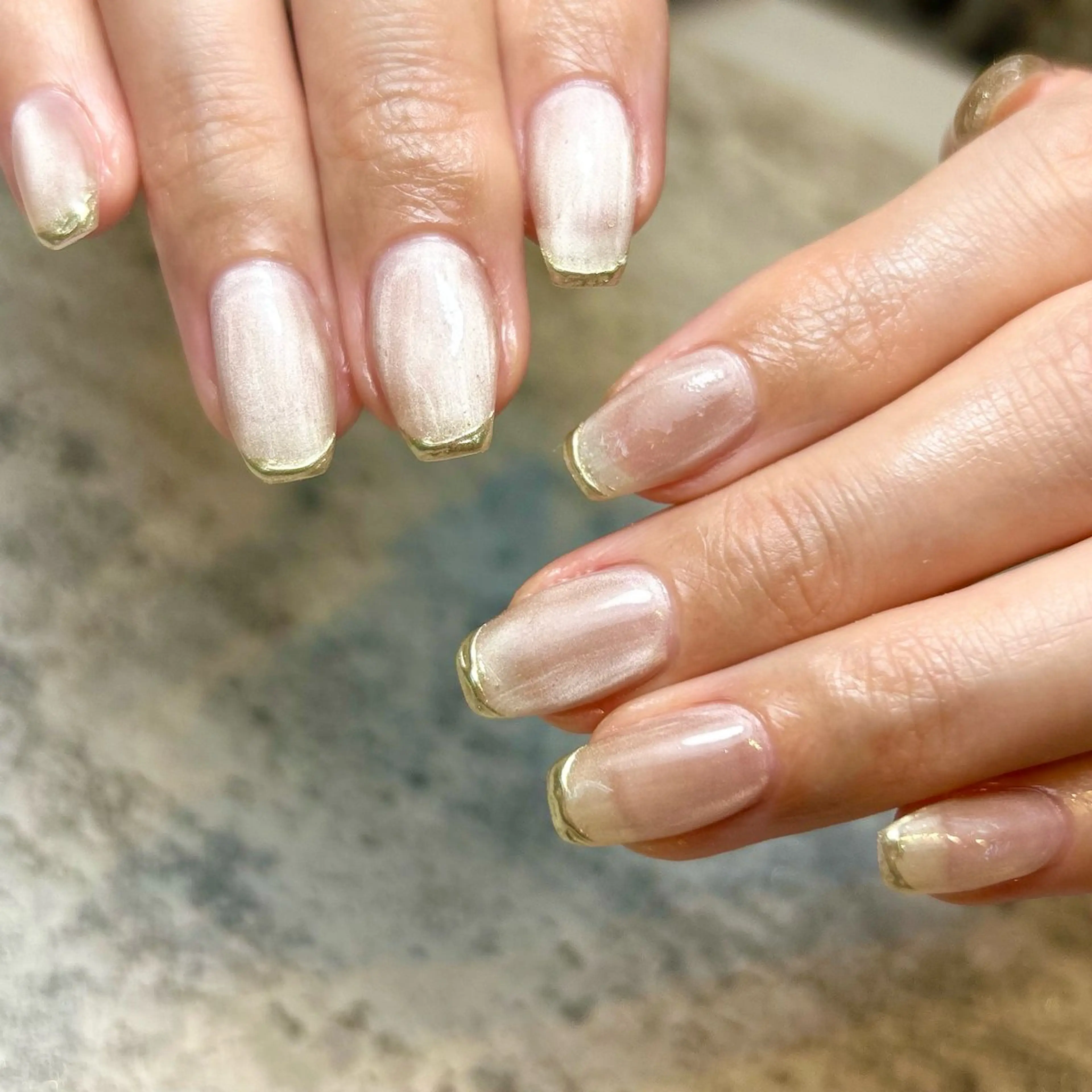 ネイル フレンチネイル ミラーネイル ネイルサロンmuumii所属・東十条muumii ネイルまつ毛のネイルデザイン