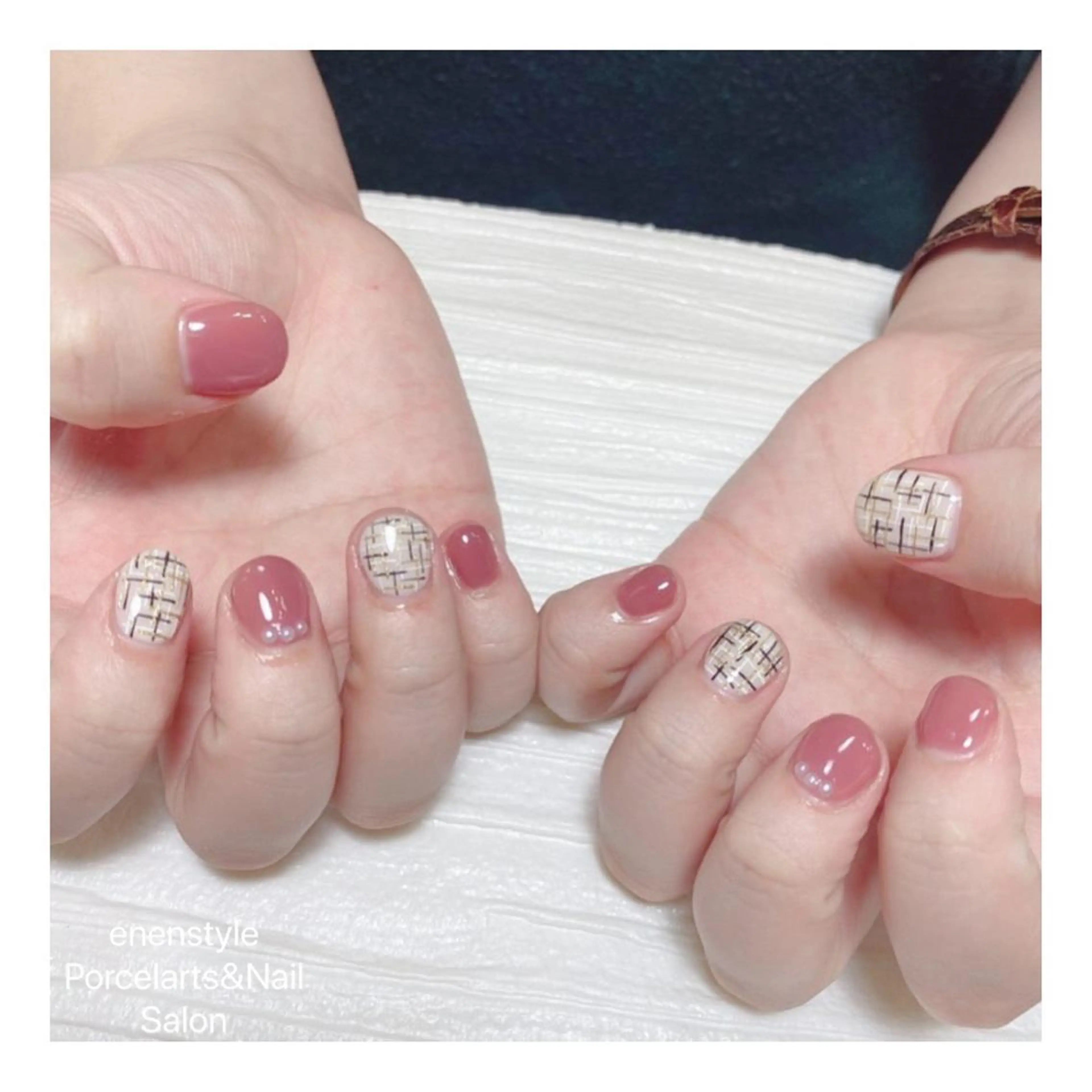 ショート ネイル ハンドネイル 👑enen style👑のネイルデザイン