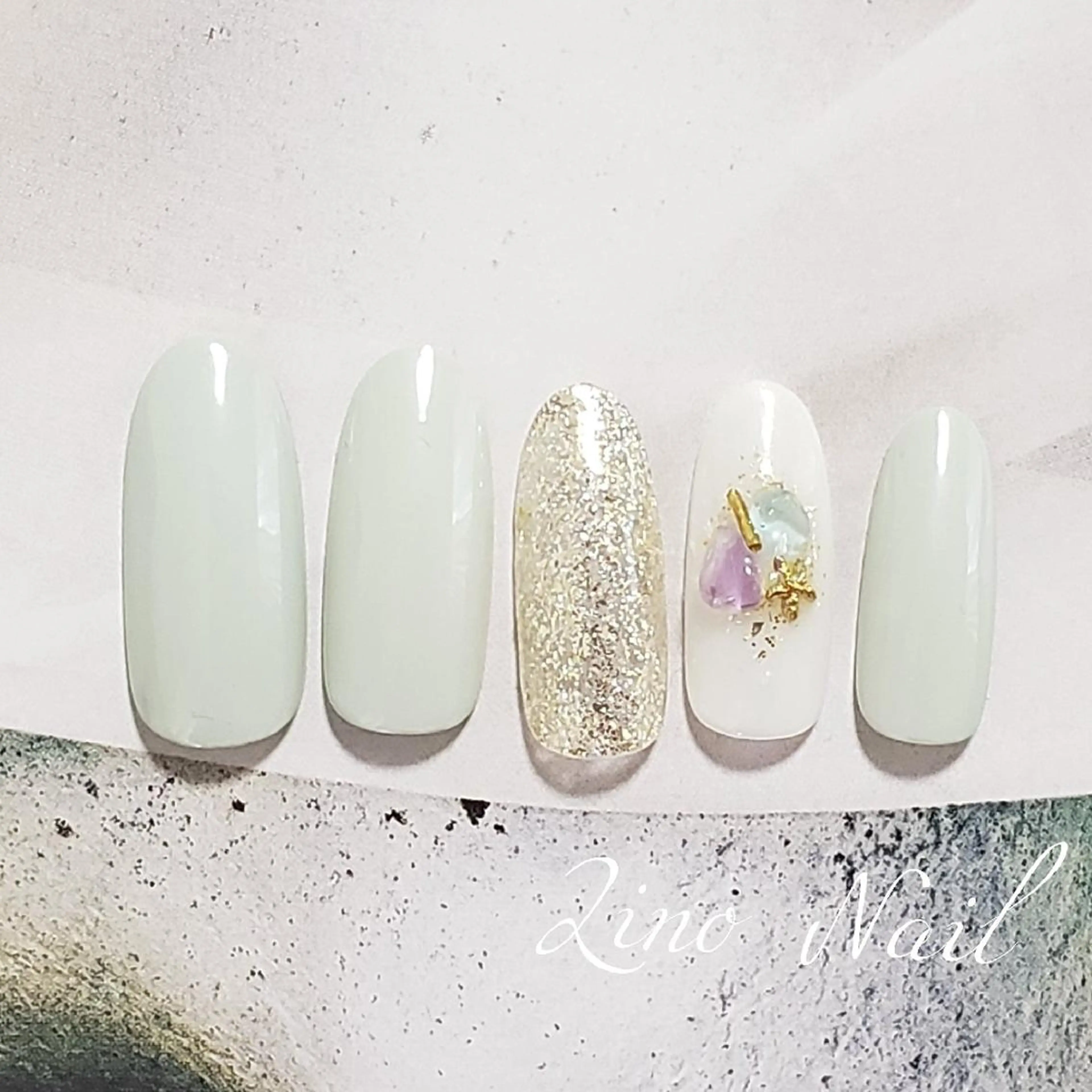 ネイル ジェルネイル キラキラネイル ニュアンスネイル ワンカラーネイル パラジェル Lino Nailのネイルデザイン